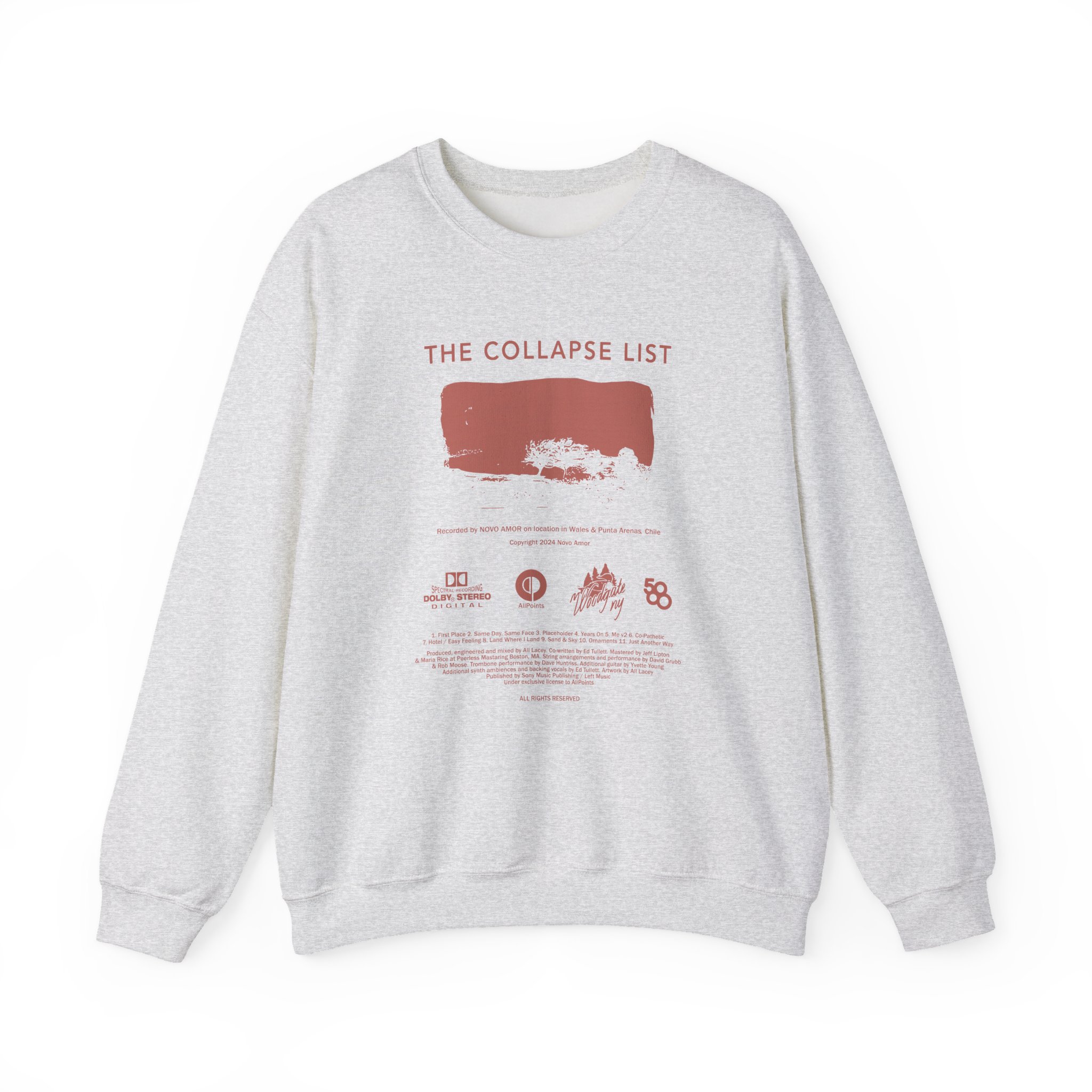 Novo Amor The Collapse List Unisex Heavy Blend™ Crewneck Sweatshirt - Image 3