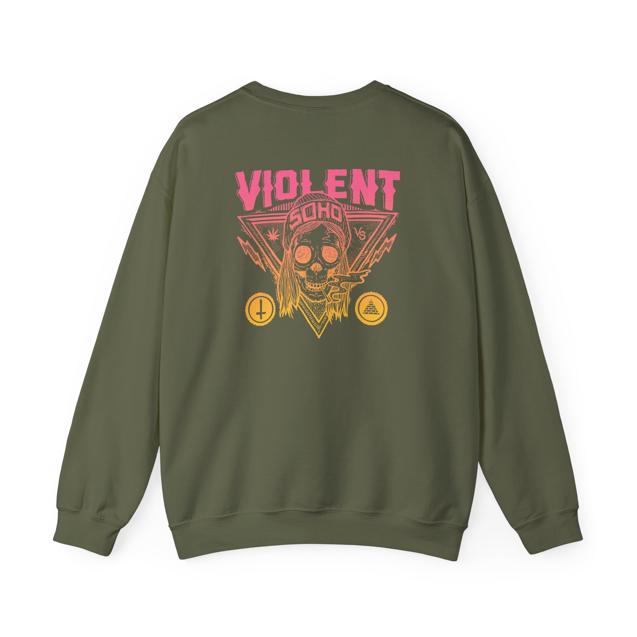 Violent Soho Blazin' Skull Gradient Unisex Heavy Blend™ Crewneck Sweatshirt - Image 8