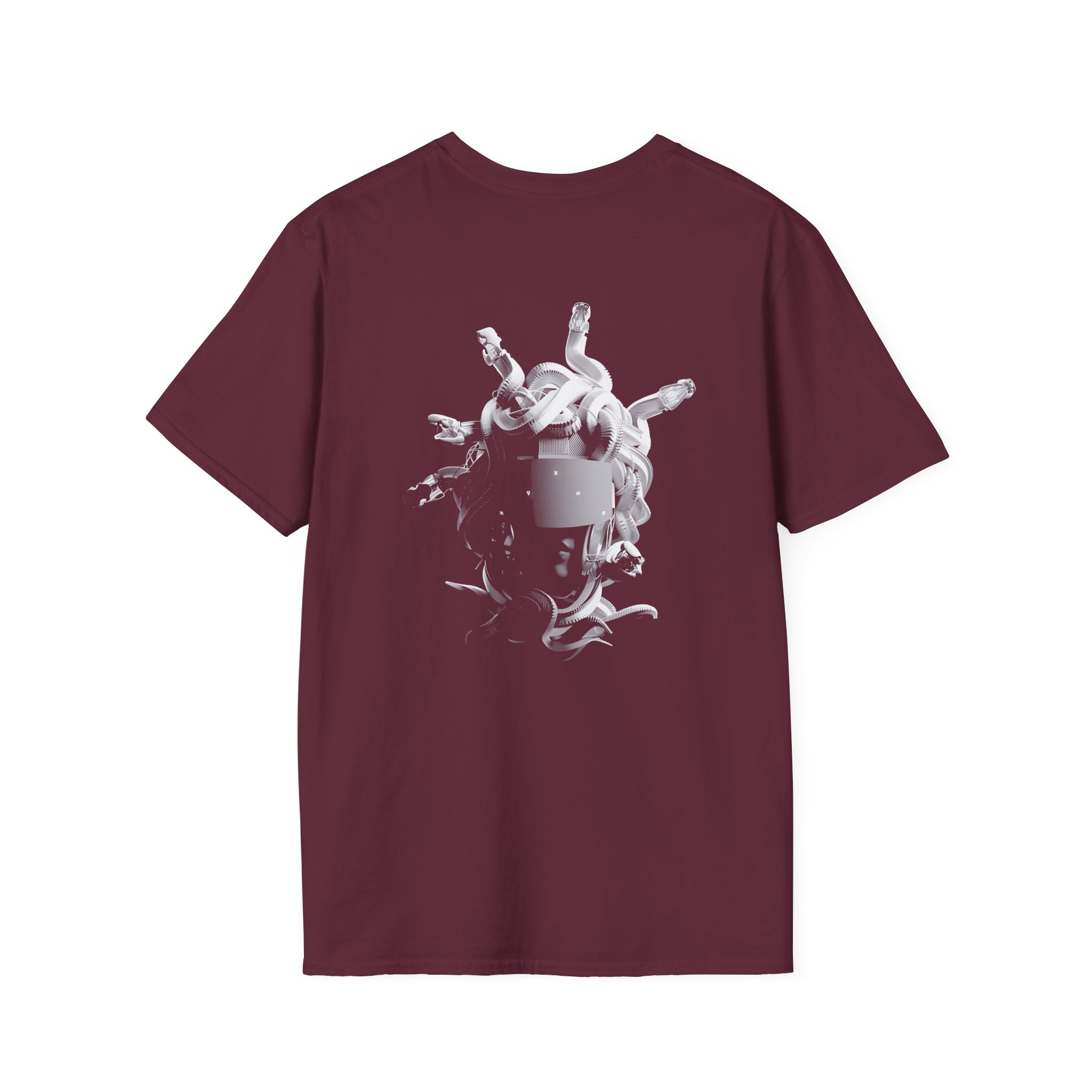 Meduza Greyscale Head Unisex Softstyle T-Shirt - Image 4