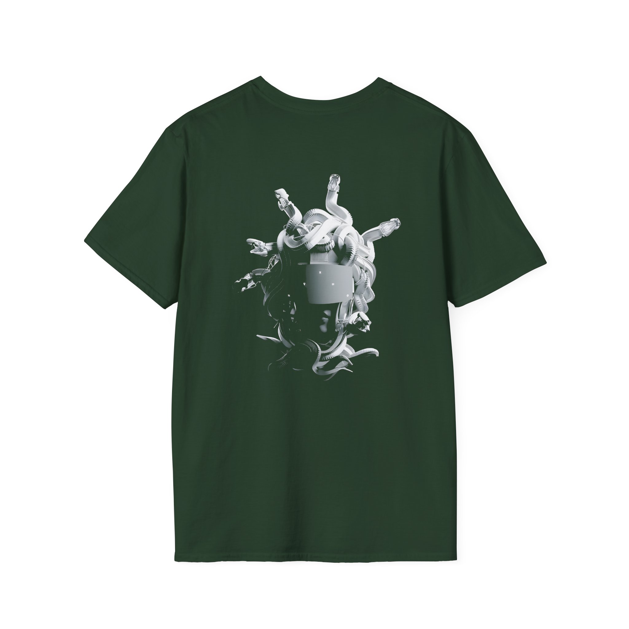 Meduza Greyscale Head Unisex Softstyle T-Shirt - Image 8