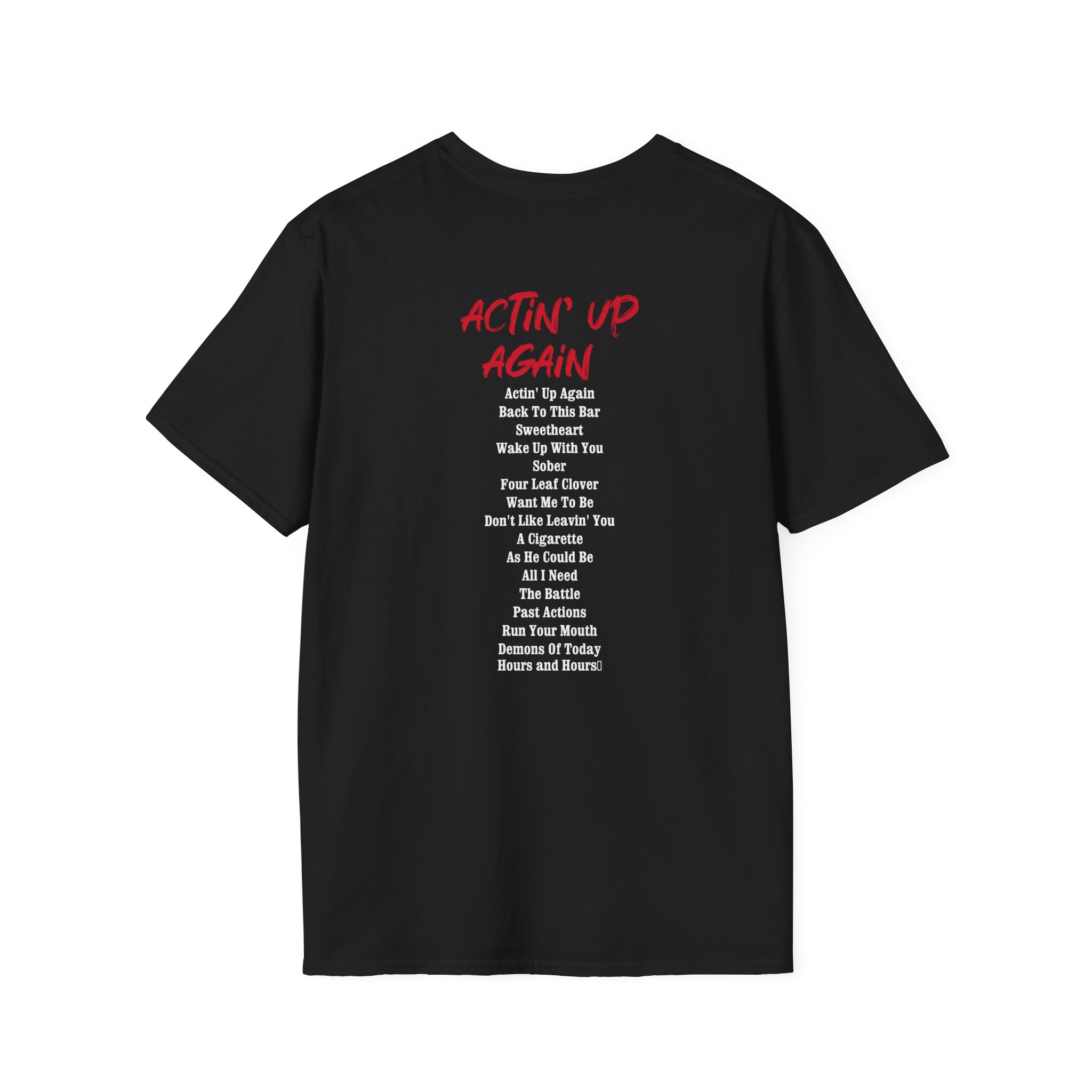 Gavin Adcock Actin' Up Again Album Unisex Softstyle T-Shirt - Image 2