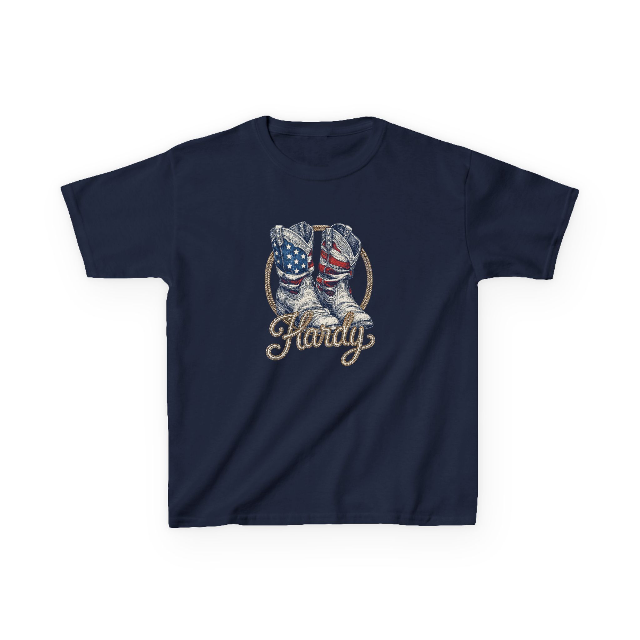 Hd Boots Americana Ringer Kids Heavy Cotton™ Tee - Image 23