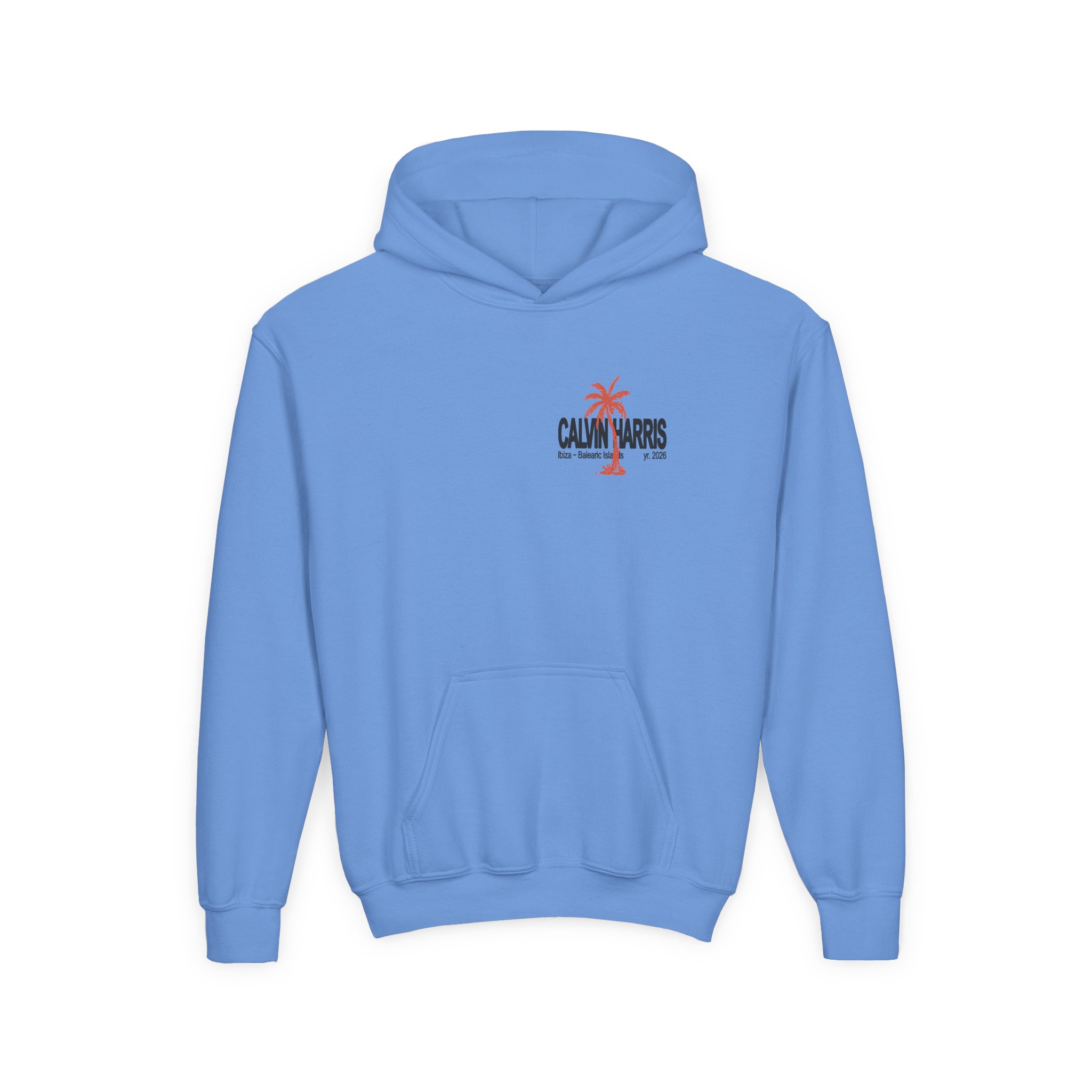 Youth Calvin Harris Ecru Palm Heavy Blend Hooded Sweatshirt - Image 9