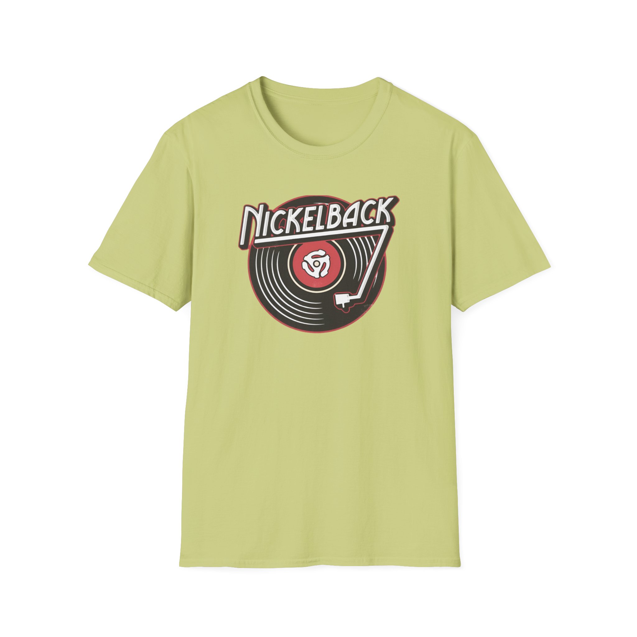 Nickelback Record Natural Ringer Unisex Softstyle T-Shirt - Image 9