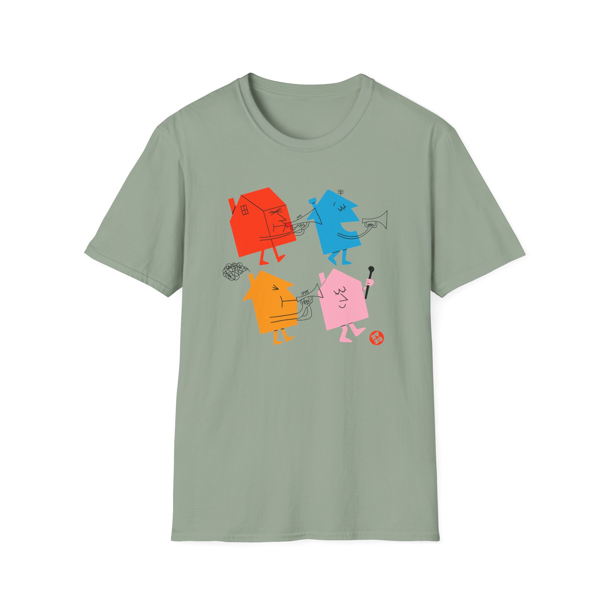 Love on Tour 4 Houses Raglan Unisex Softstyle T-Shirt - Image 9