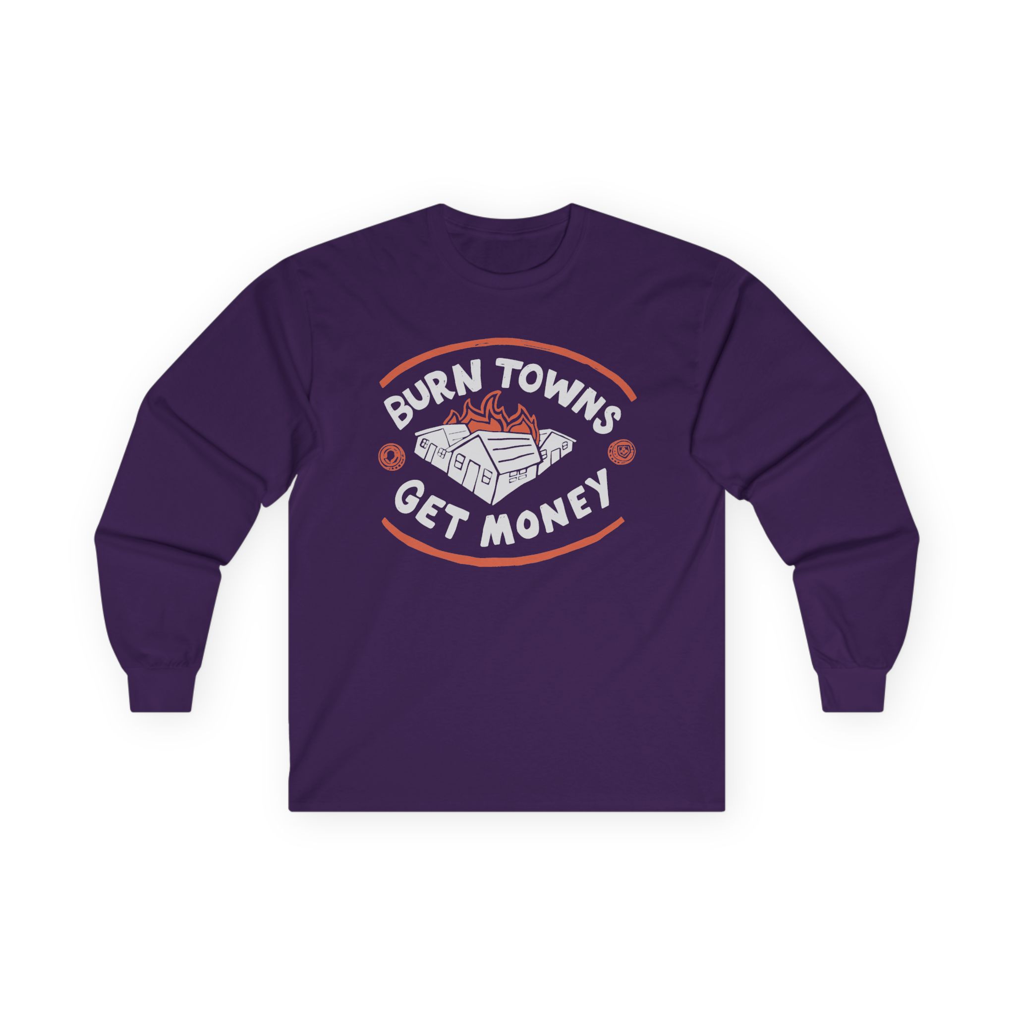 Dropout Burn Towns Get Money Unisex Ultra Cotton Long Sleeve Tee - Image 13