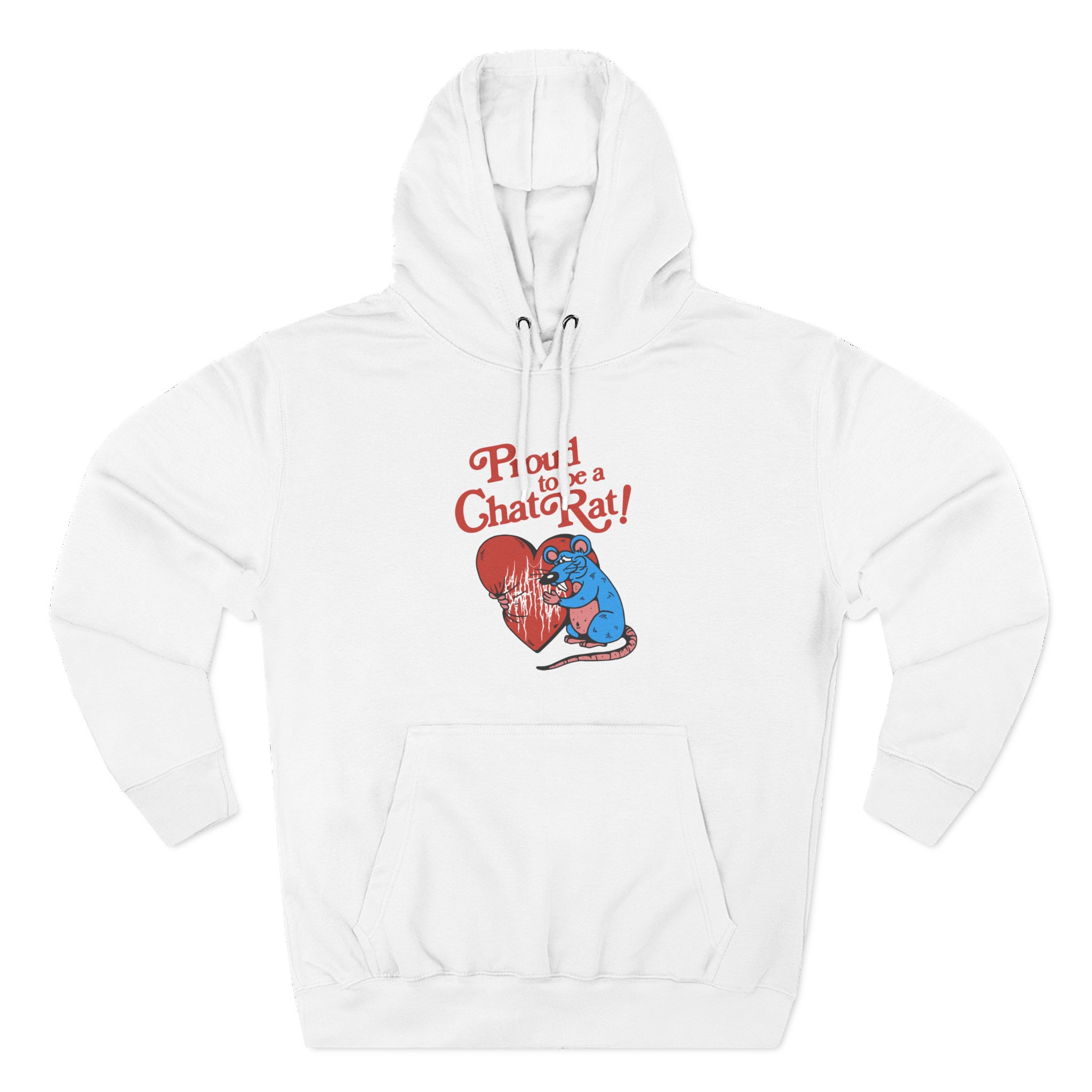 Chat Pile Chat Rat Three-Panel Fleece Hoodie
