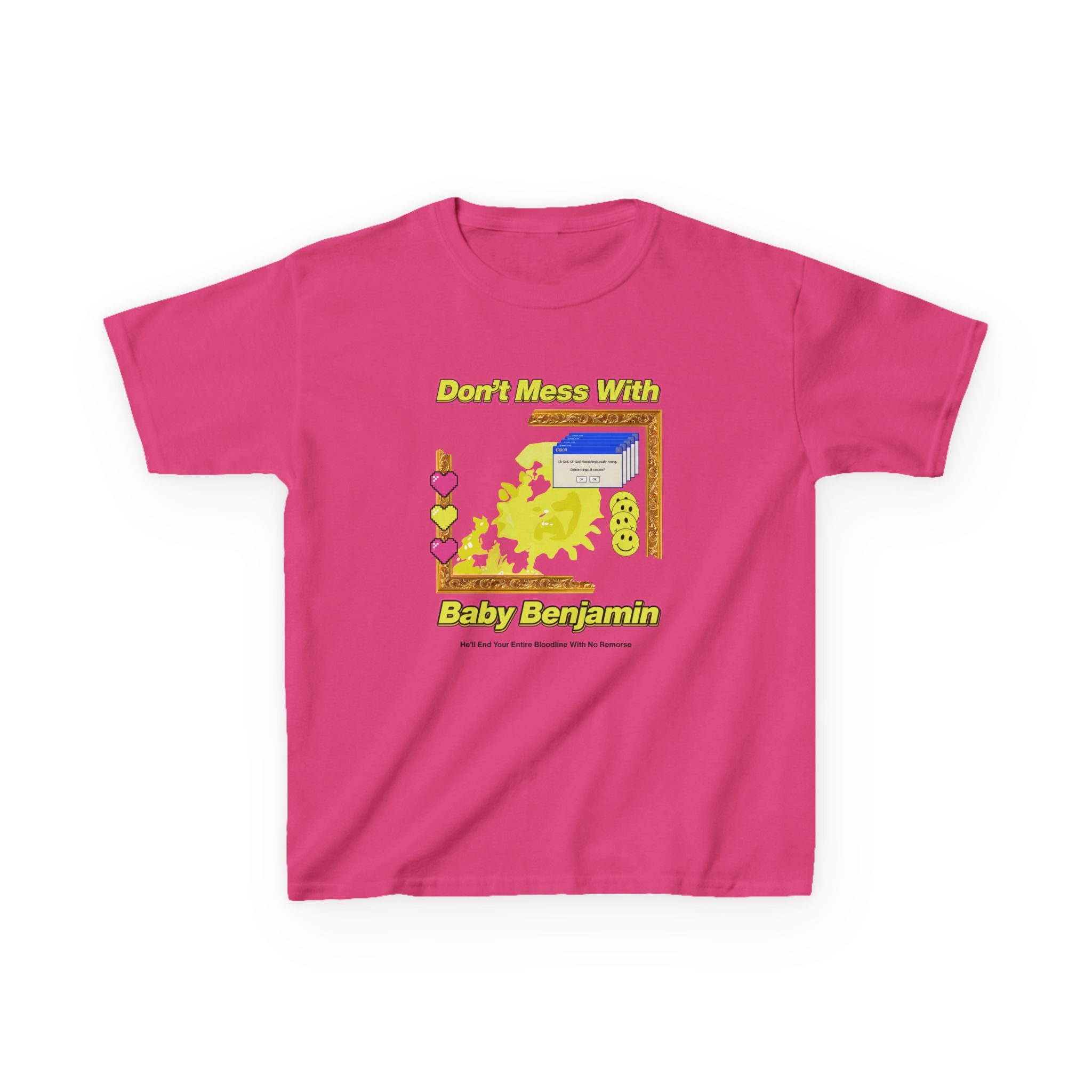 Garrett Watts Don't Mess With Baby Benjamin Kids Heavy Cotton™ Tee - Image 19