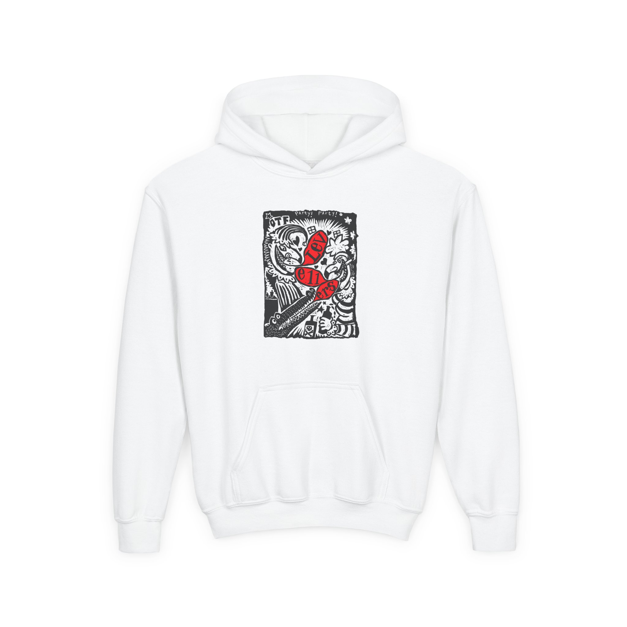 Levellers Party Party Youth Heavy Blend Hooded Sweatshirt - Image 3