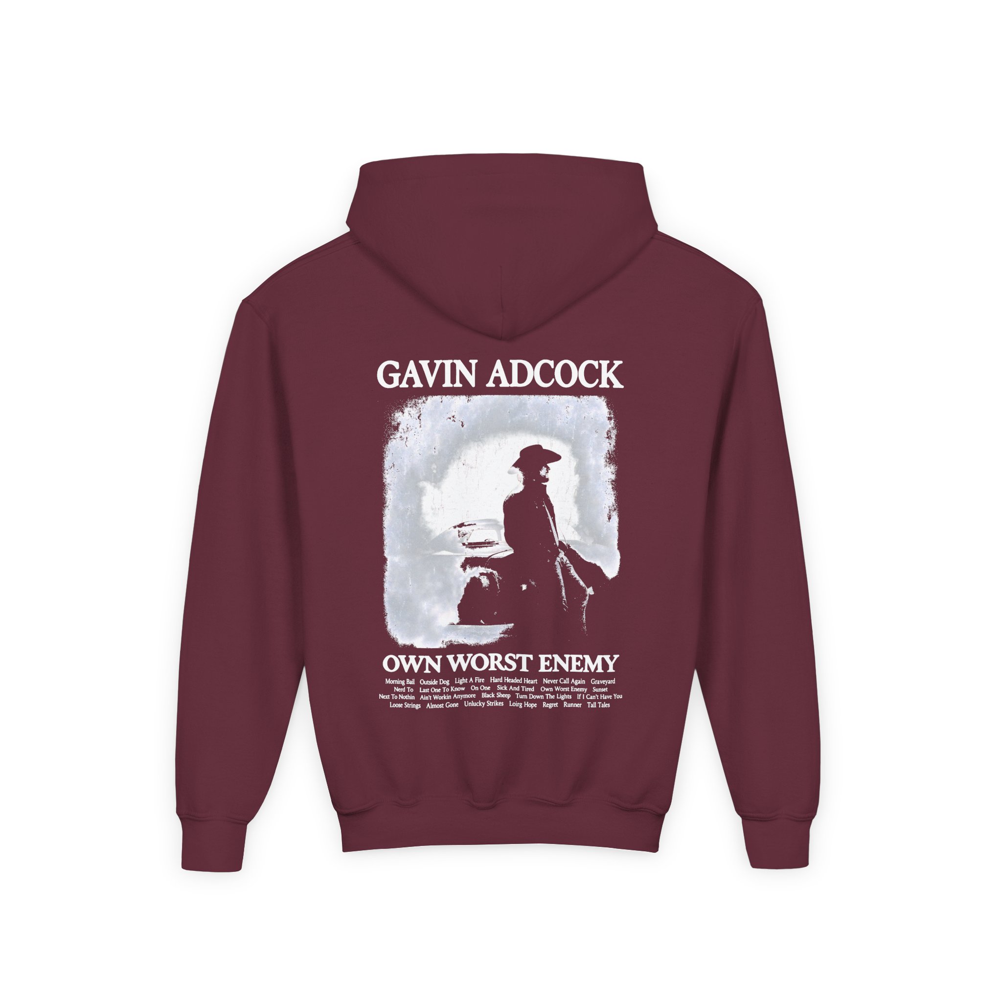 Gavin Adcock My Own Worst Enemy Youth Heavy Blend Hooded Sweatshirt - Image 4