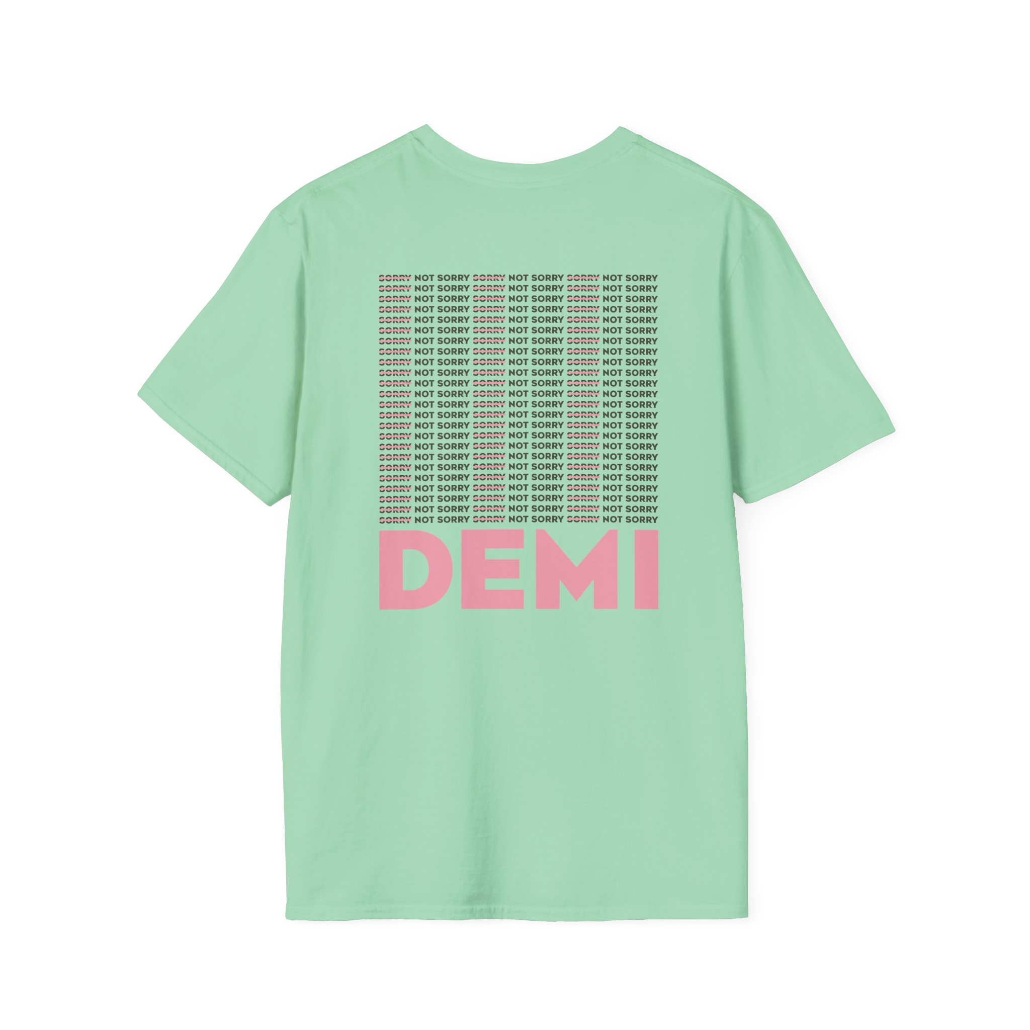 D L Not Sorry Unisex Softstyle T-Shirt - Image 14