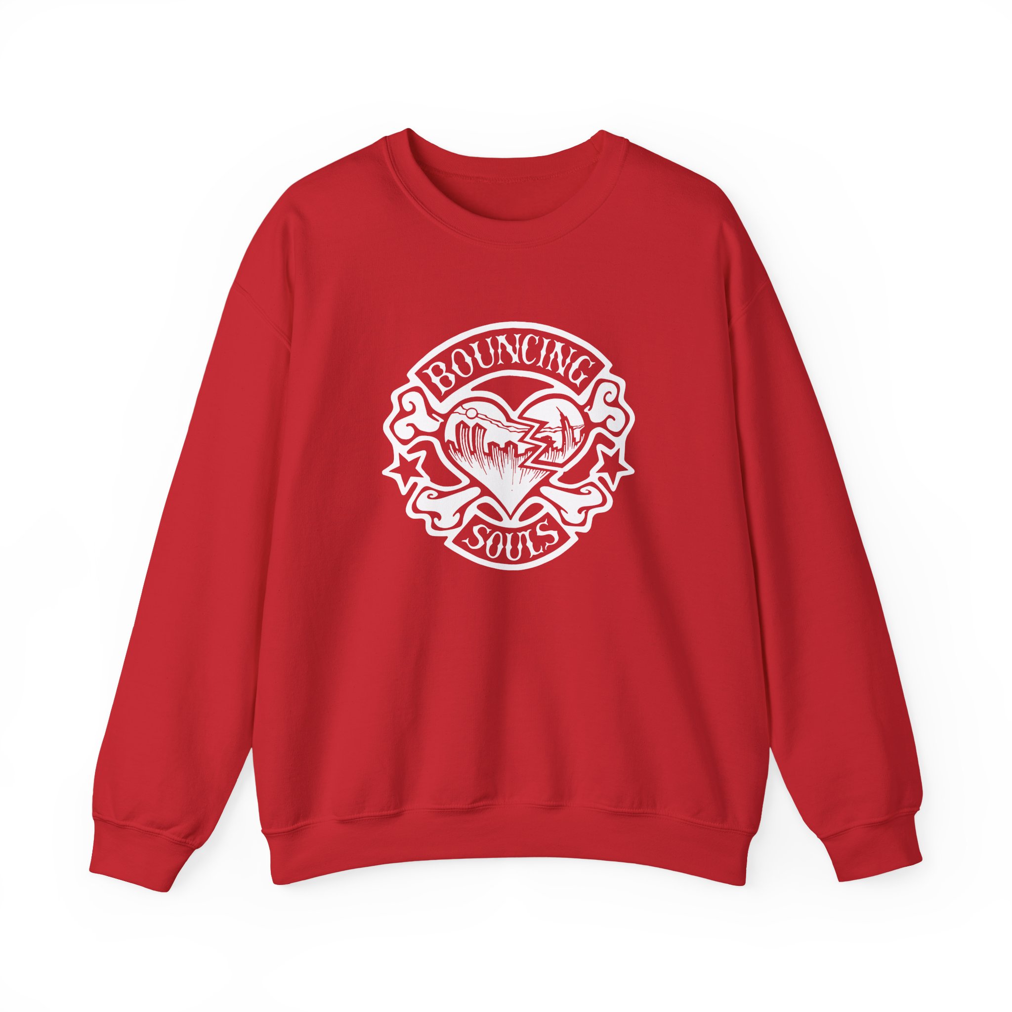 Cold Cuts the Bouncing Souls Rocker Heart Unisex Heavy Blend™ Crewneck Sweatshirt - Image 25