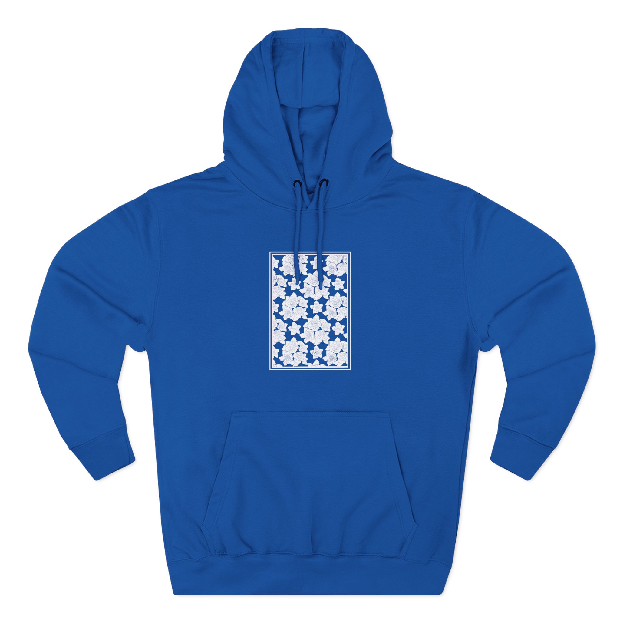 Smoke Floral Three-Panel Fleece Hoodie - Image 9