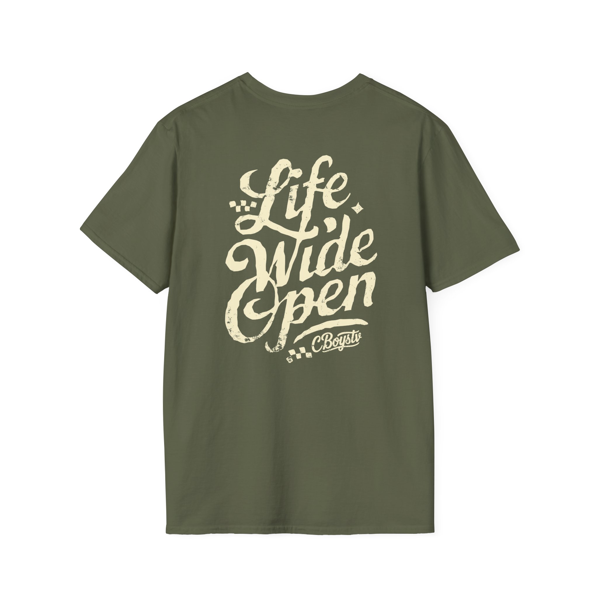Cboystv Tan Script Unisex Softstyle T-Shirt - Image 8