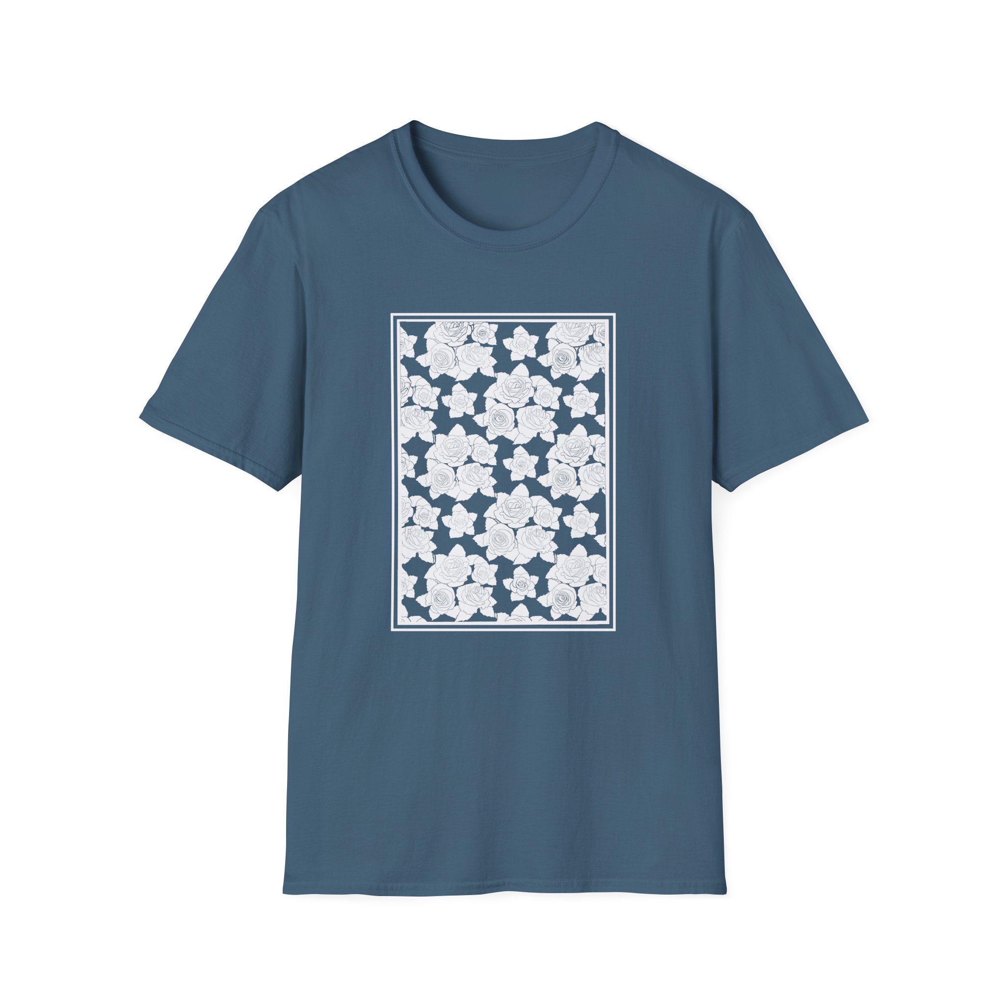 Smoke Floral Unisex Softstyle T-Shirt - Image 11