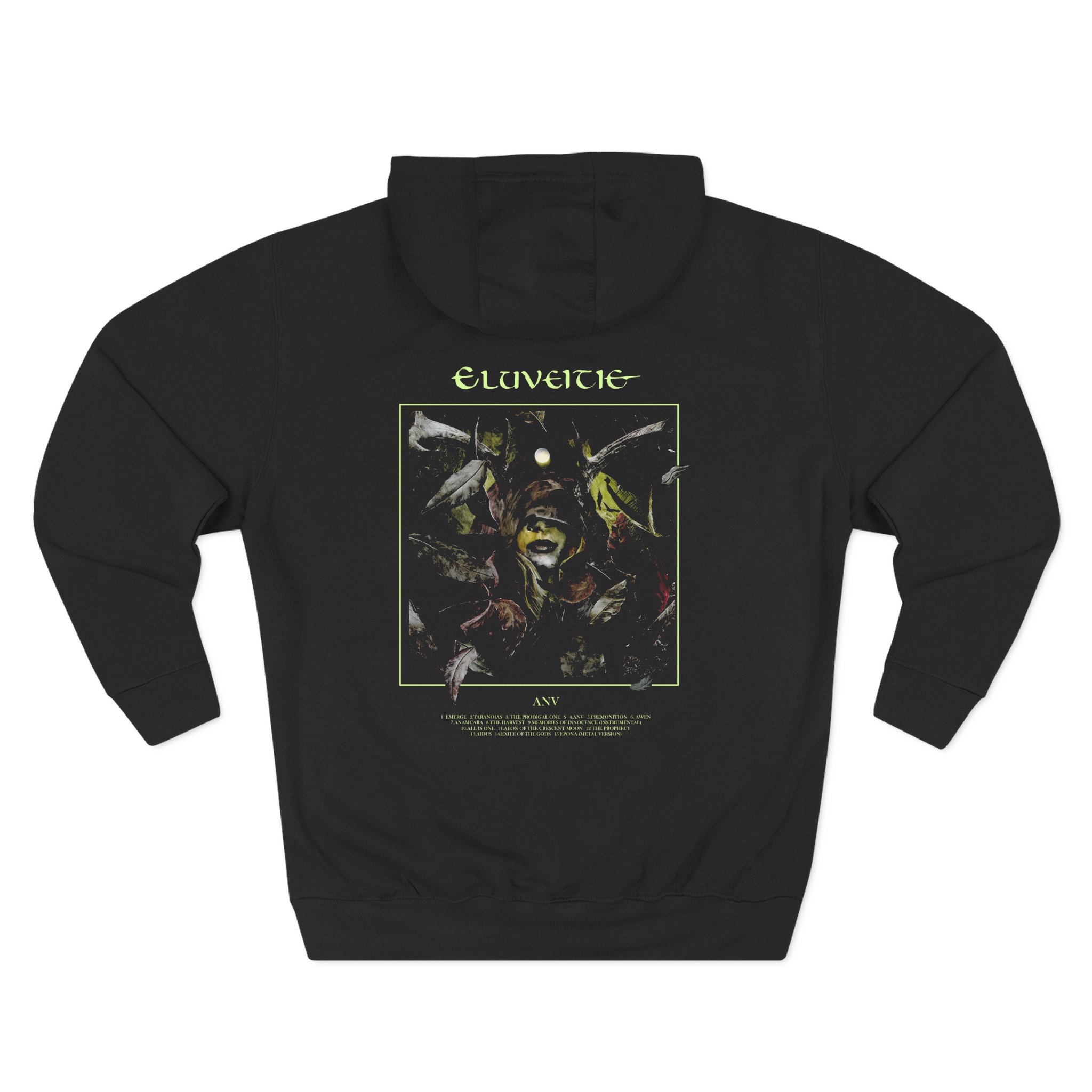Eluveitie Leaves Three-Panel Fleece Hoodie - Image 2