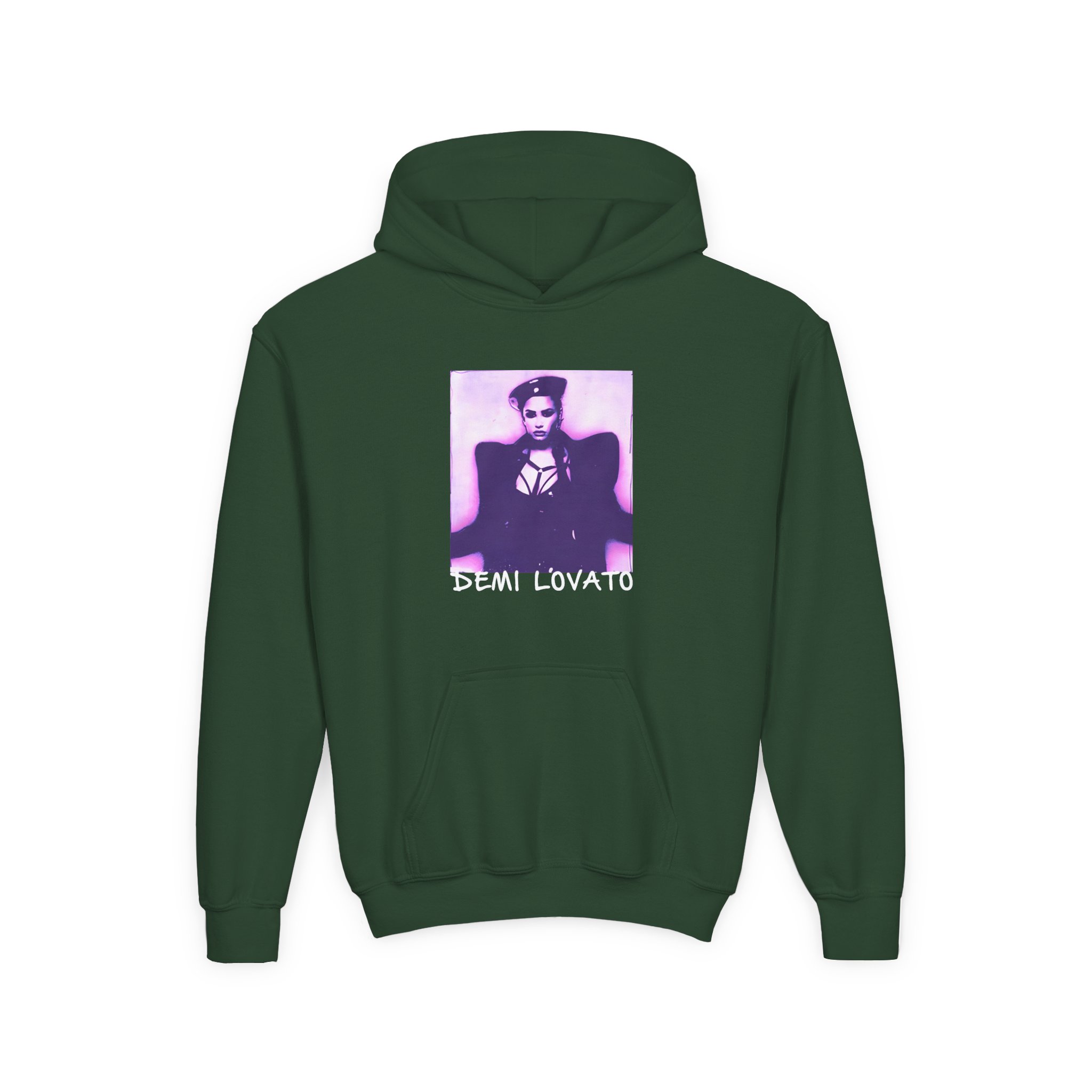 D L Lilac Gradient Photo Youth Heavy Blend Hooded Sweatshirt - Image 5