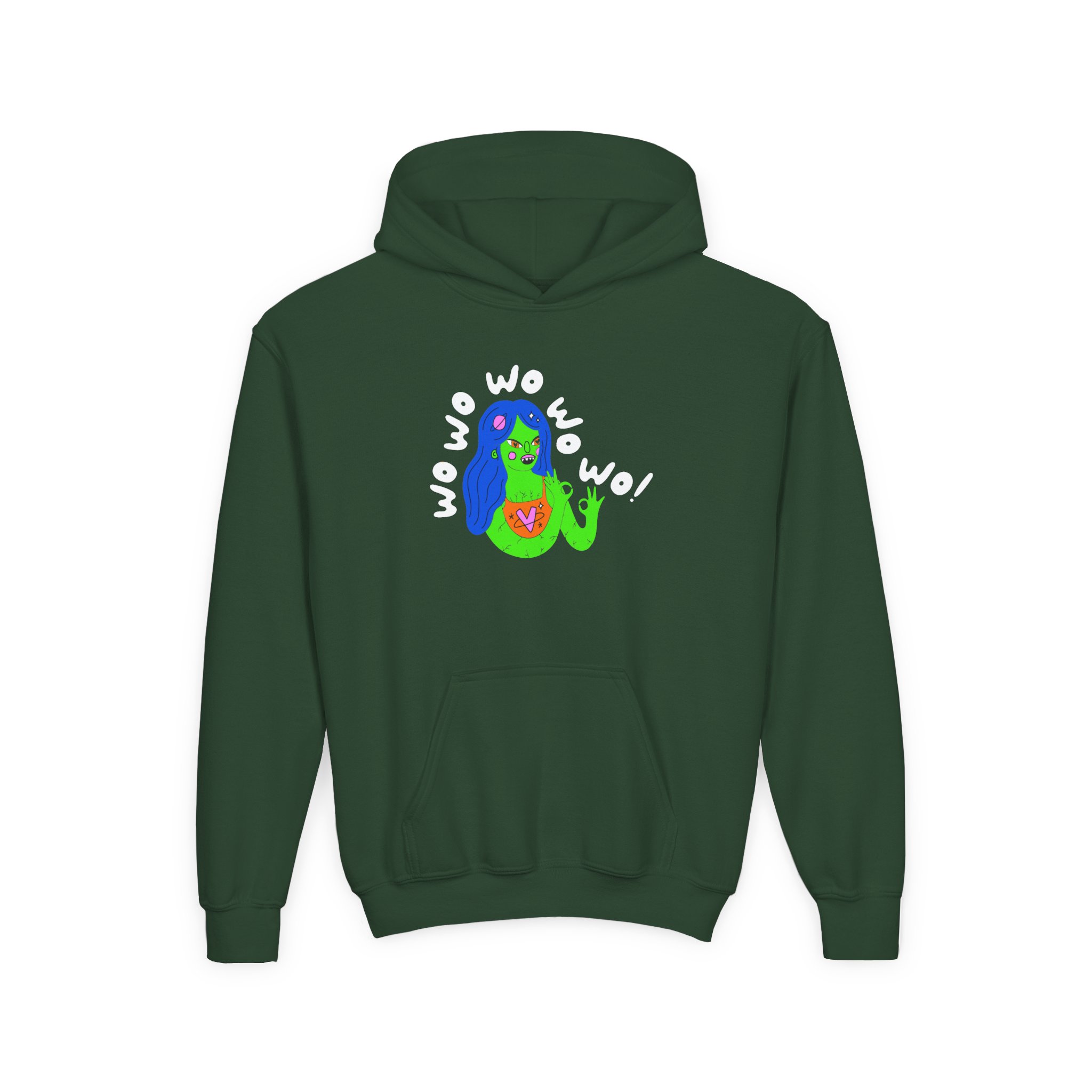 The Aquabats Martian Girl Youth Heavy Blend Hooded Sweatshirt - Image 3