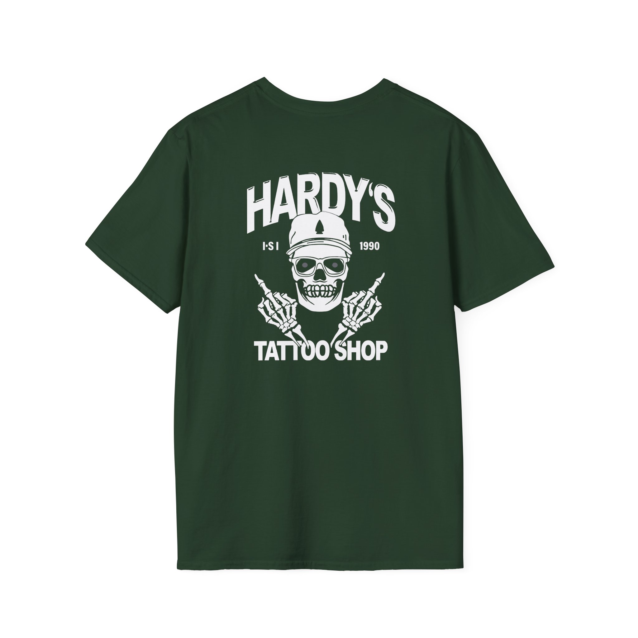 Hd Tattoo Shop Unisex Softstyle T-Shirt - Image 10