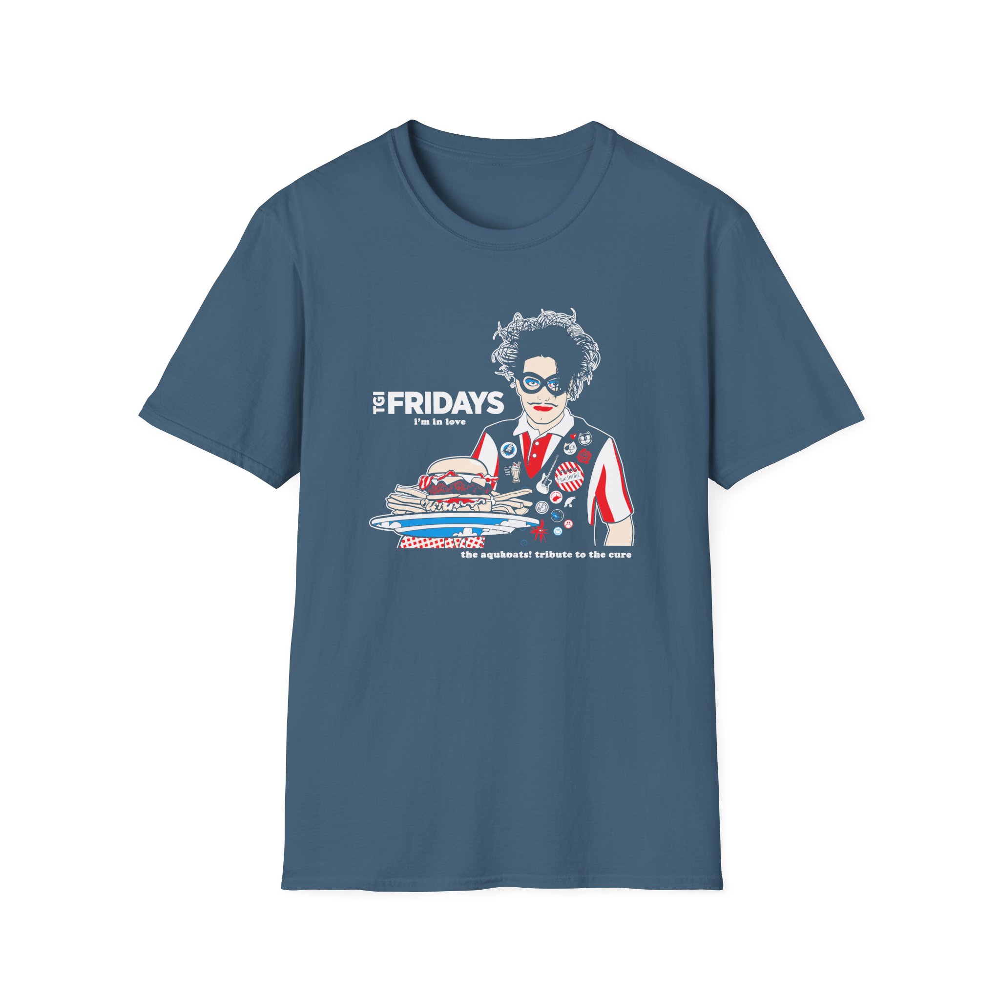 The Aquabats! TGI Fridays I’m In Love Tribute To The Cure Unisex Softstyle T-Shirt - Image 7