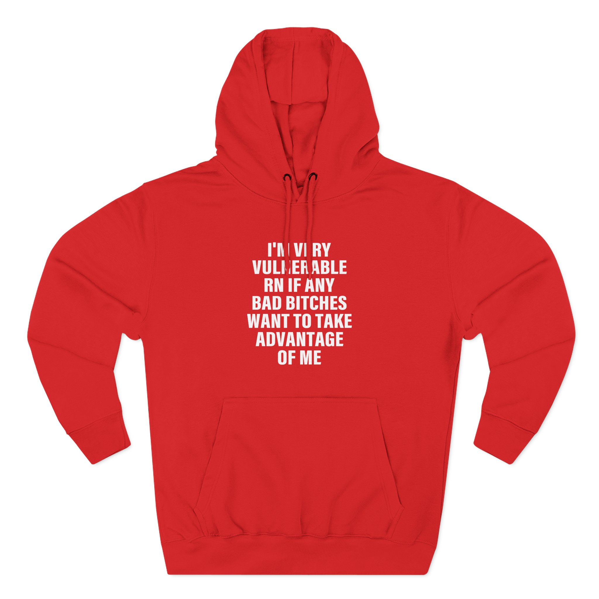 Dom Dolla I'm Very Vulnerable Rn if Any Bad Bitches Want to Take Advantage of Me Three-Panel Fleece Hoodie - Image 13