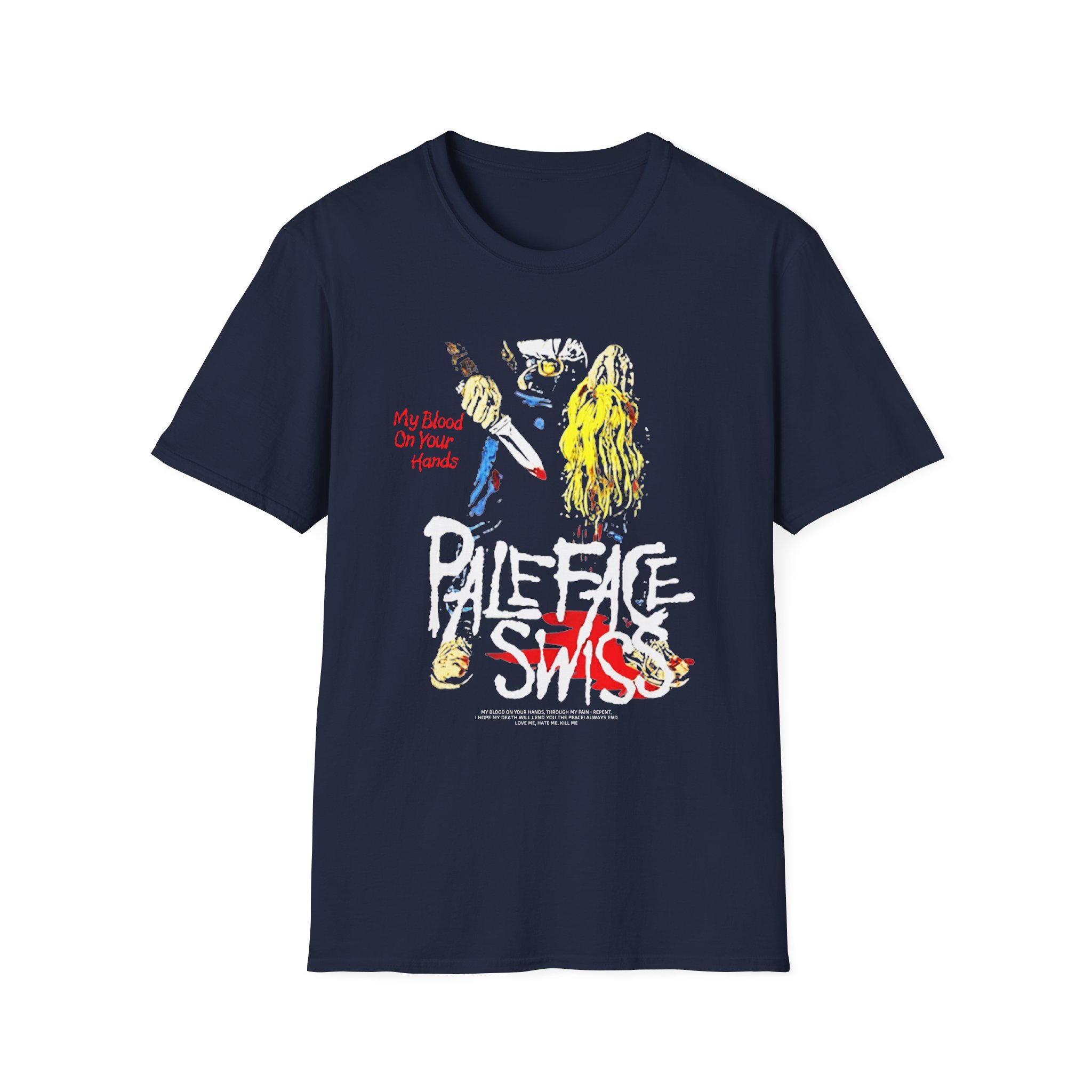 Paleface Swiss My Blood on Your Hands Washed Out Unisex Softstyle T-Shirt - Image 9