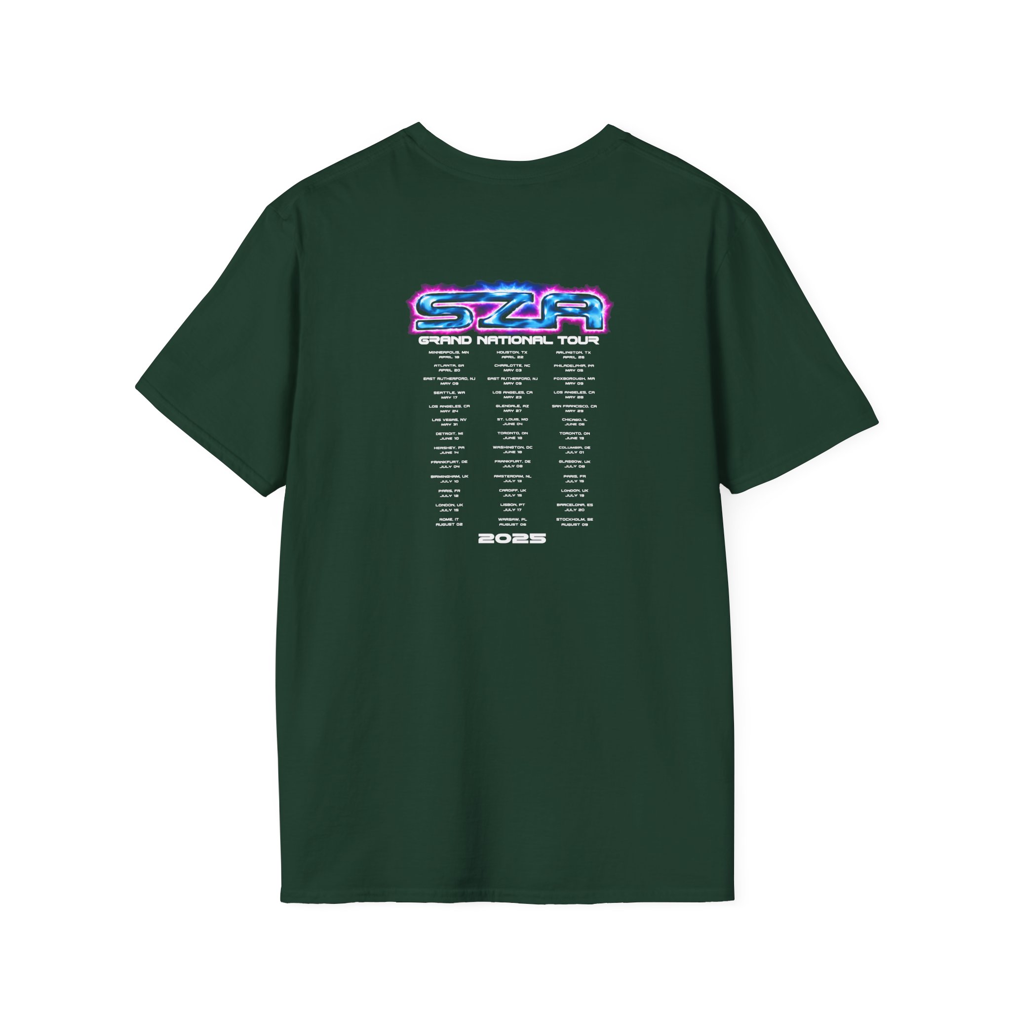 Sza Sos Butterfly Grand National Tour Unisex Softstyle T-Shirt - Image 8