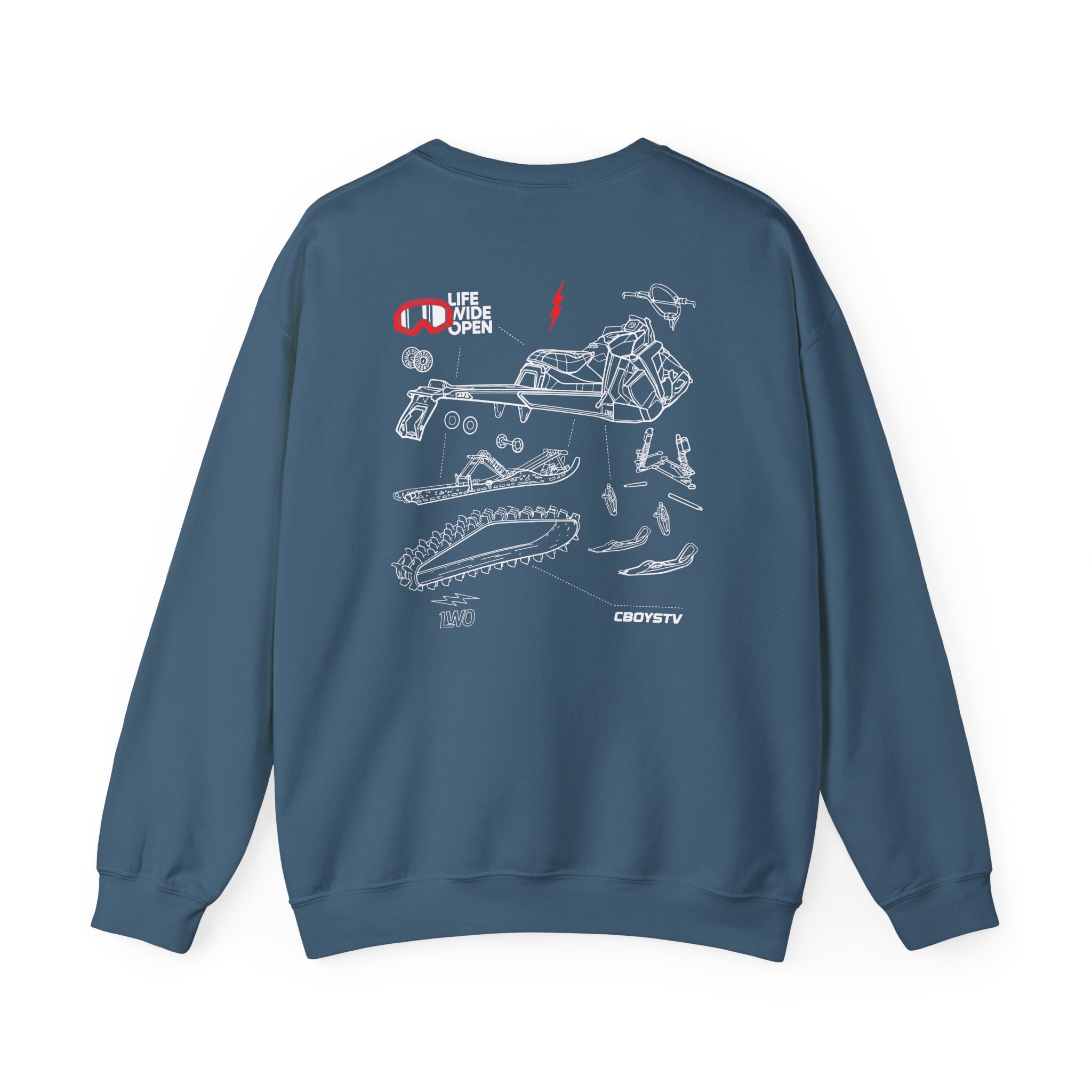 Cboystv Snowmobile Blowup Unisex Heavy Blend™ Crewneck Sweatshirt - Image 16