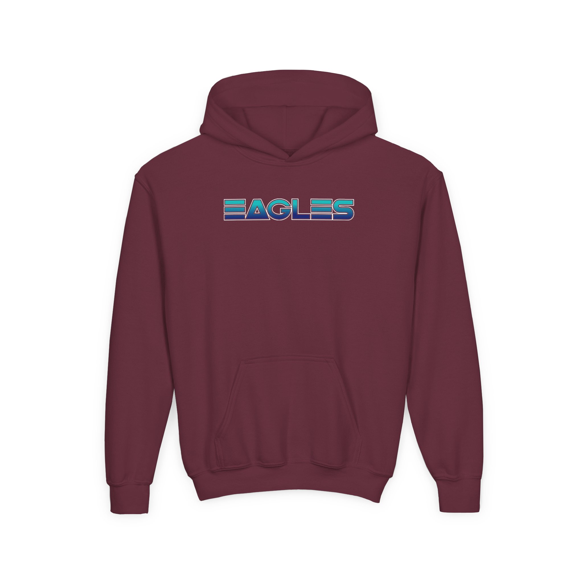 Youth The Eagles One of These Nights Logo Heavy Blend Hooded Sweatshirt - Image 3