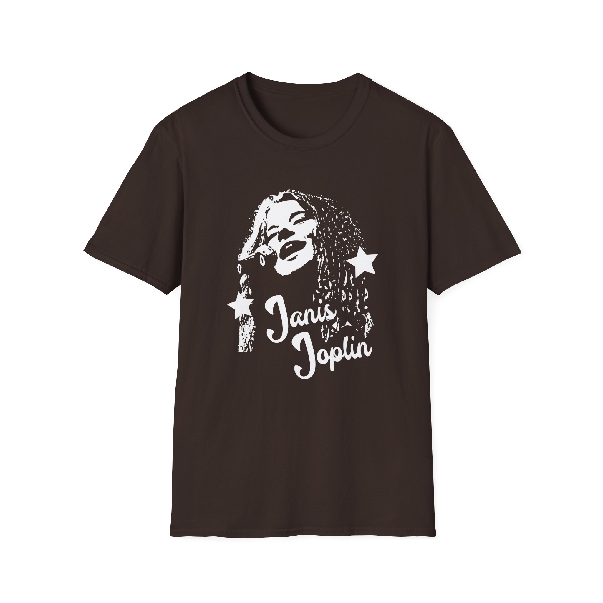 Janis Joplin Photo Unisex Softstyle T-Shirt - Image 3
