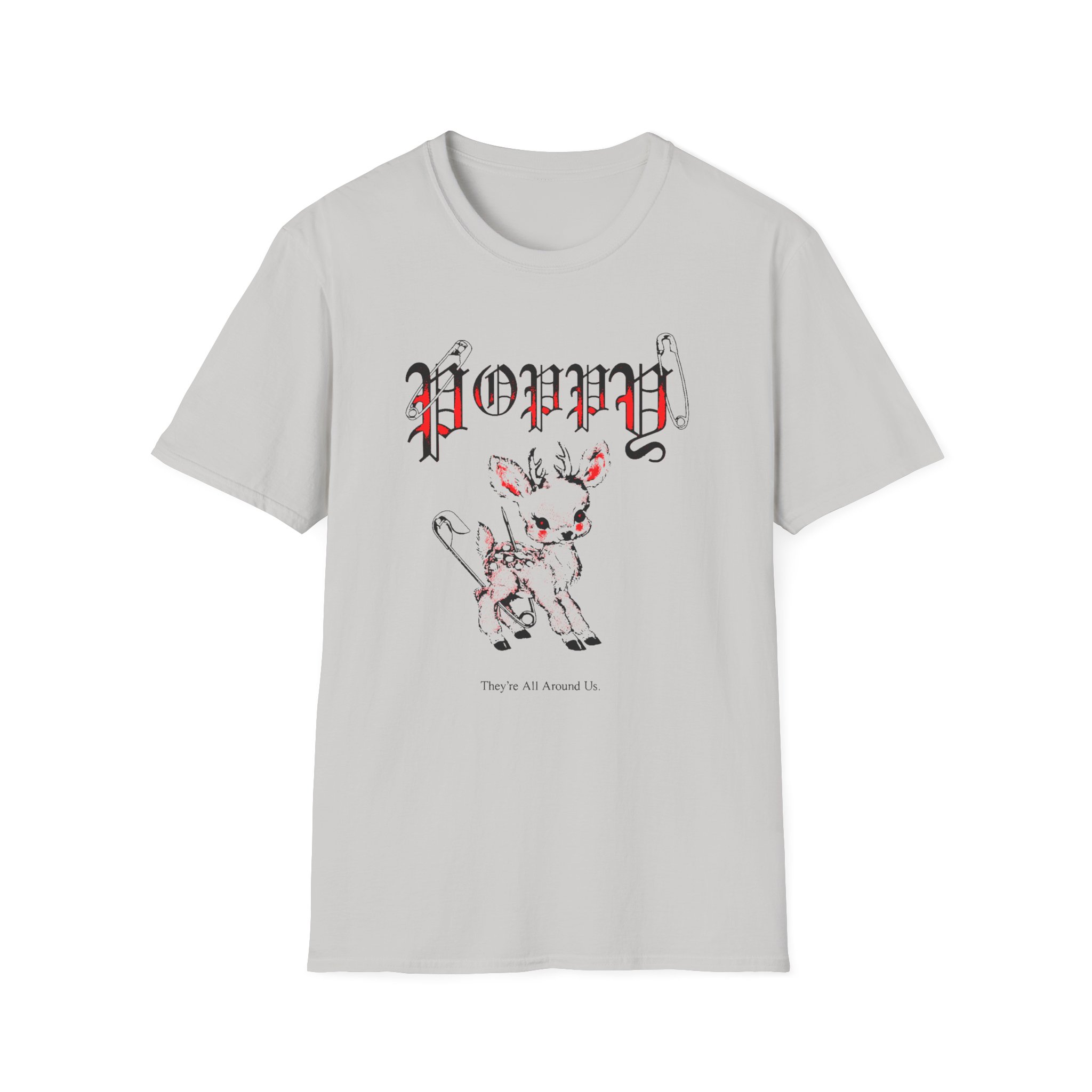 Poppy Deer Unisex Softstyle T-Shirt - Image 5
