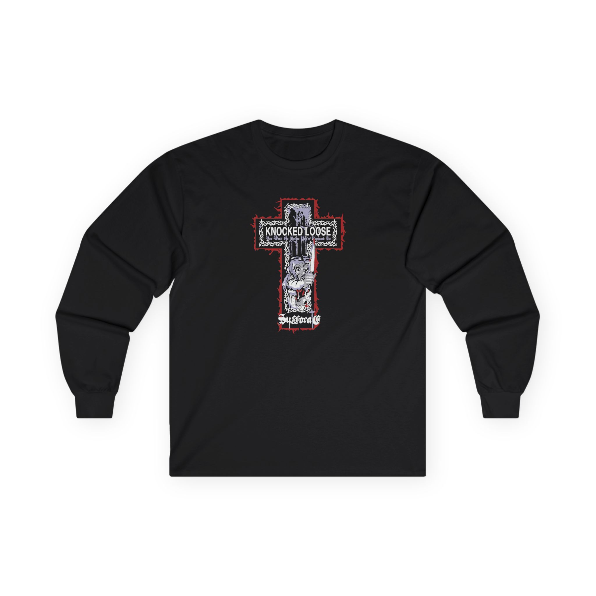 Knocked Loose Girl Knife Suffocate Unisex Ultra Cotton Long Sleeve Tee