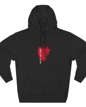Blue October Splatter Heart Three-Panel Fleece Hoodie