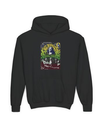 Janis Joplin Free to Everyone Youth Heavy Blend Hooded Sweatshirt