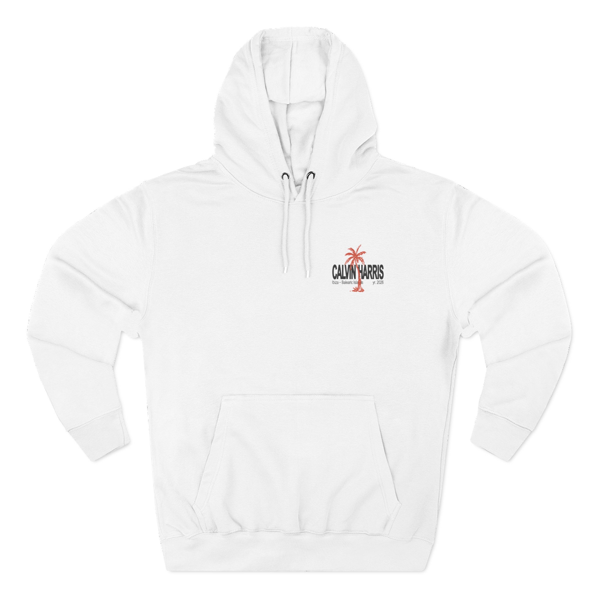 Calvin Harris Ecru Palm Three-Panel Fleece Hoodie