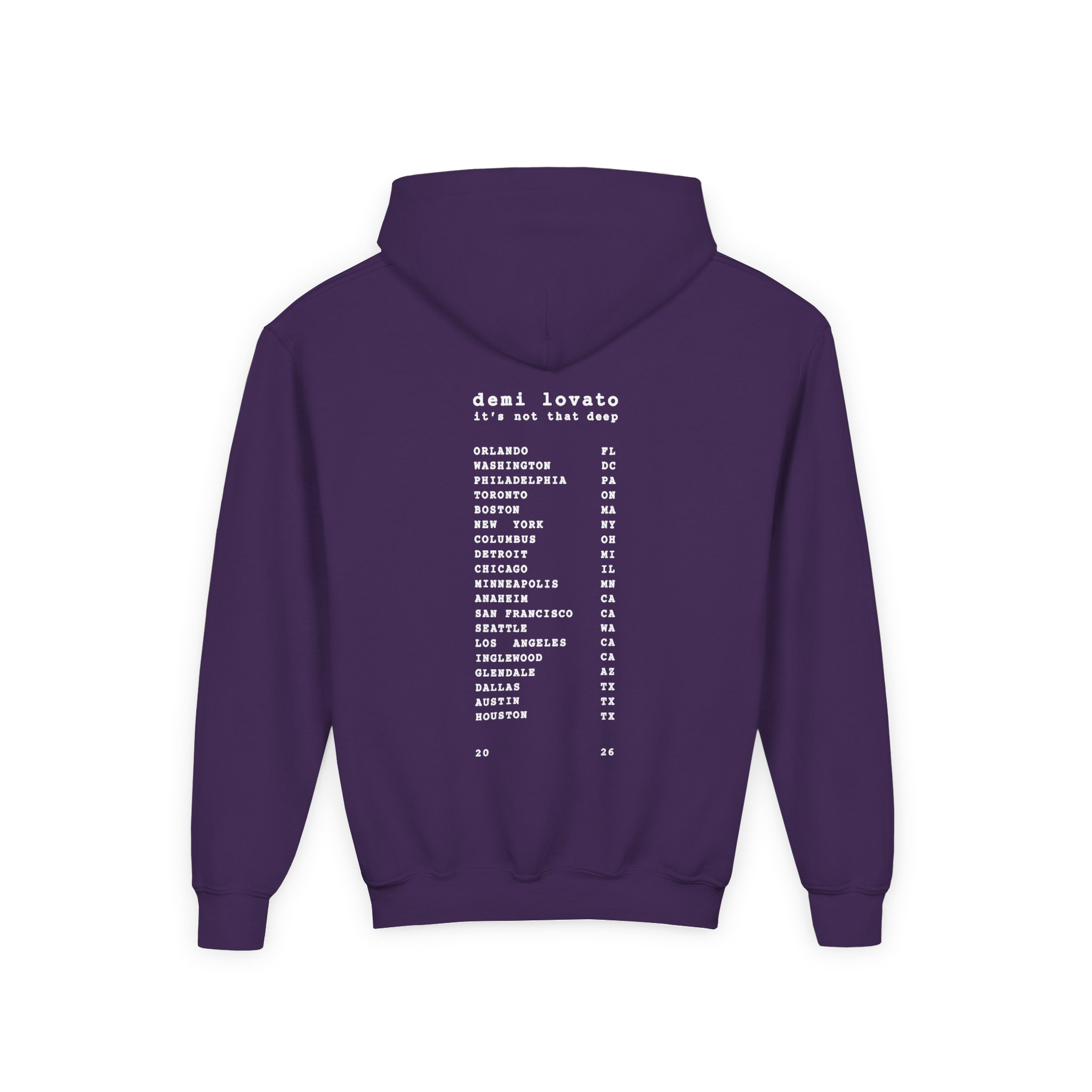 D L It’s Not That Deep Tour Youth Heavy Blend Hooded Sweatshirt - Image 12