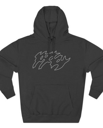 Poppy Negative Spaces Three-Panel Fleece Hoodie
