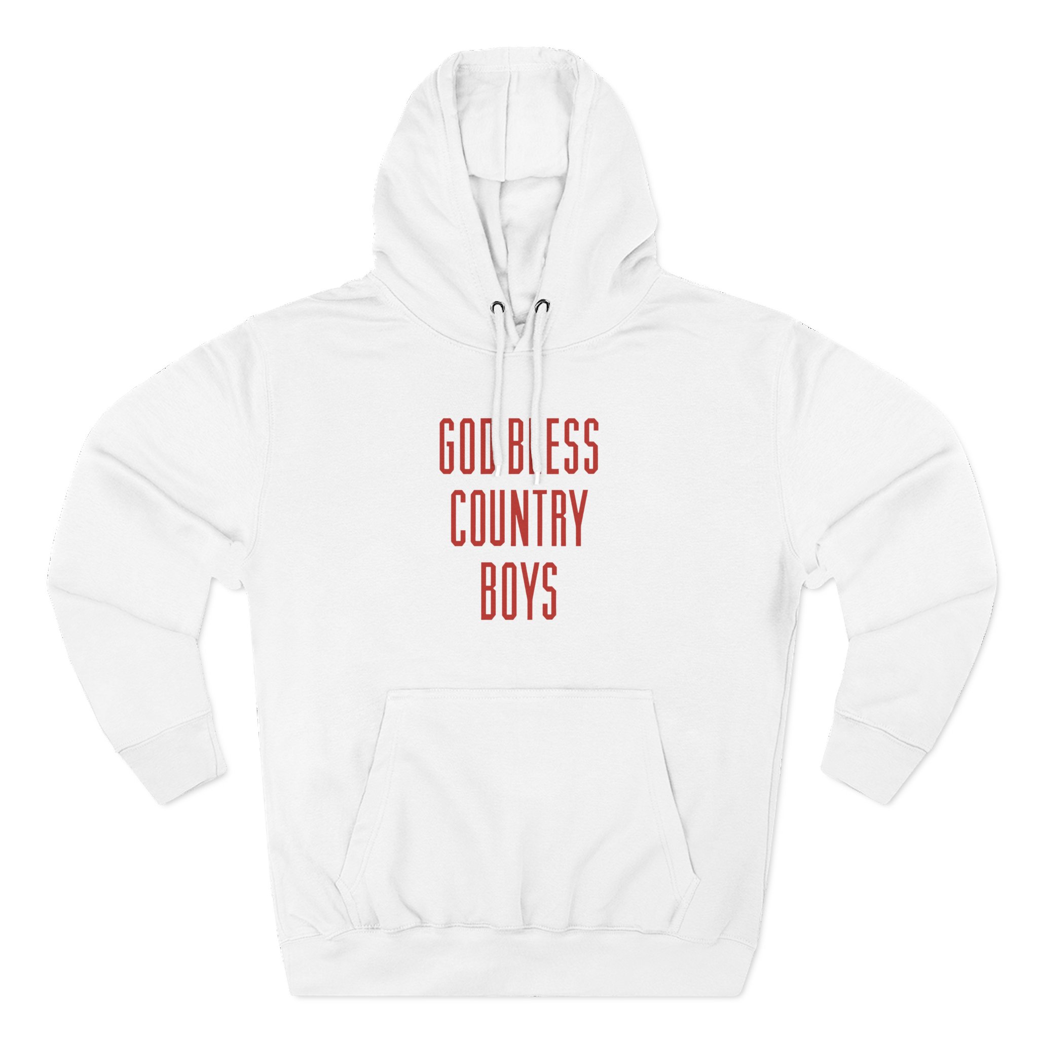 Hd God Bless Country Boys Three-Panel Fleece Hoodie