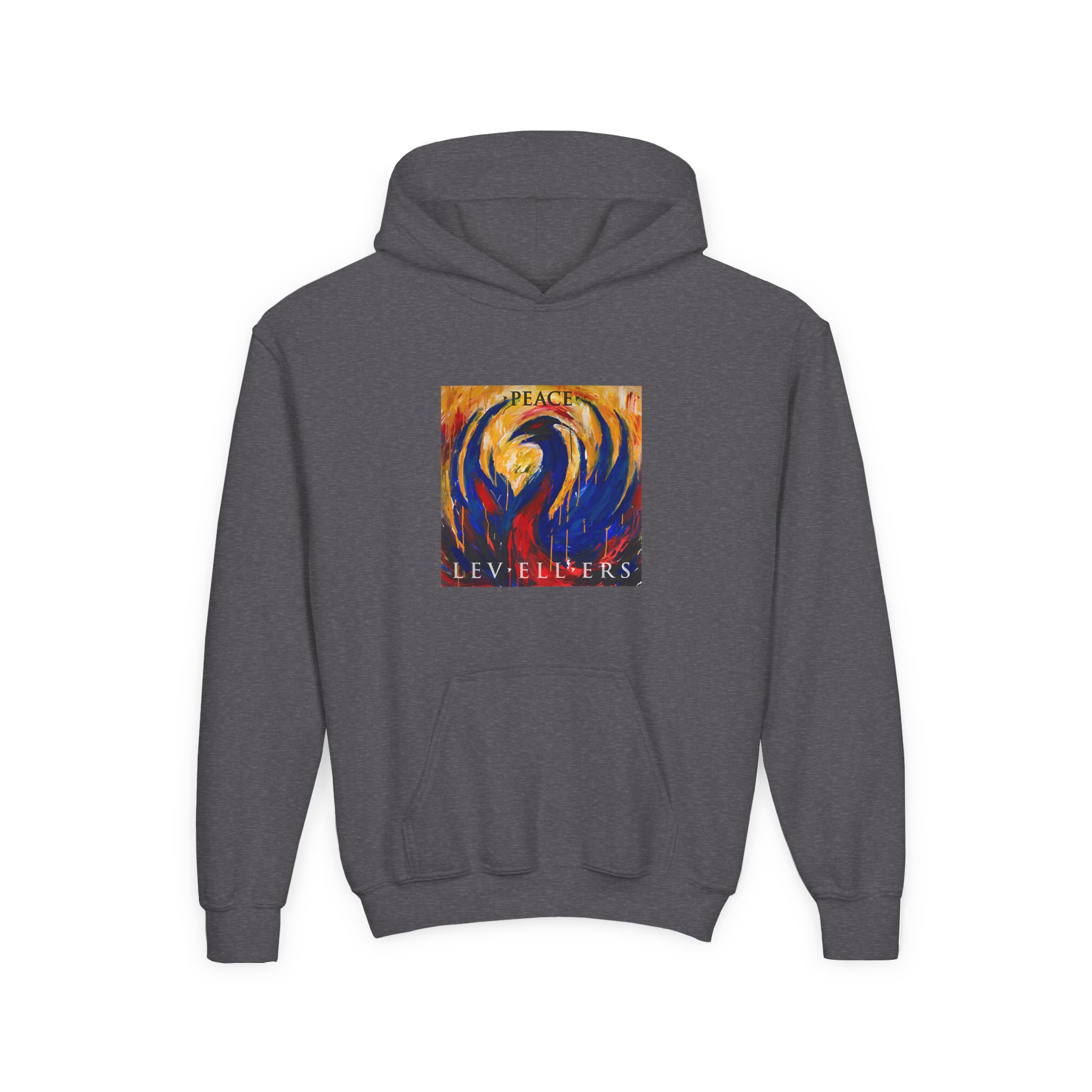 Levellers Peace Youth Heavy Blend Hooded Sweatshirt - Image 7