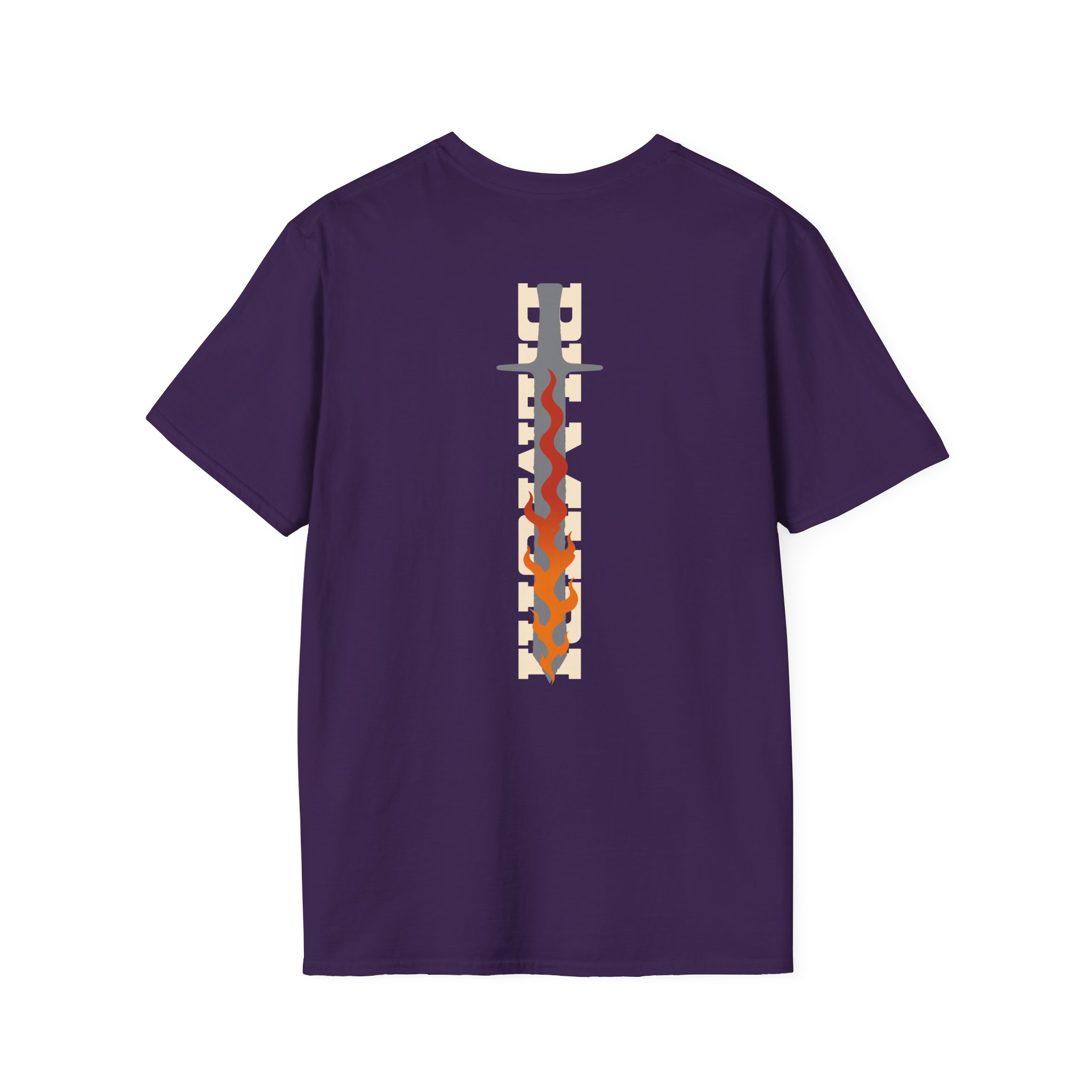 Bilmuri Flaming Sword Logo Unisex Softstyle T-Shirt - Image 12