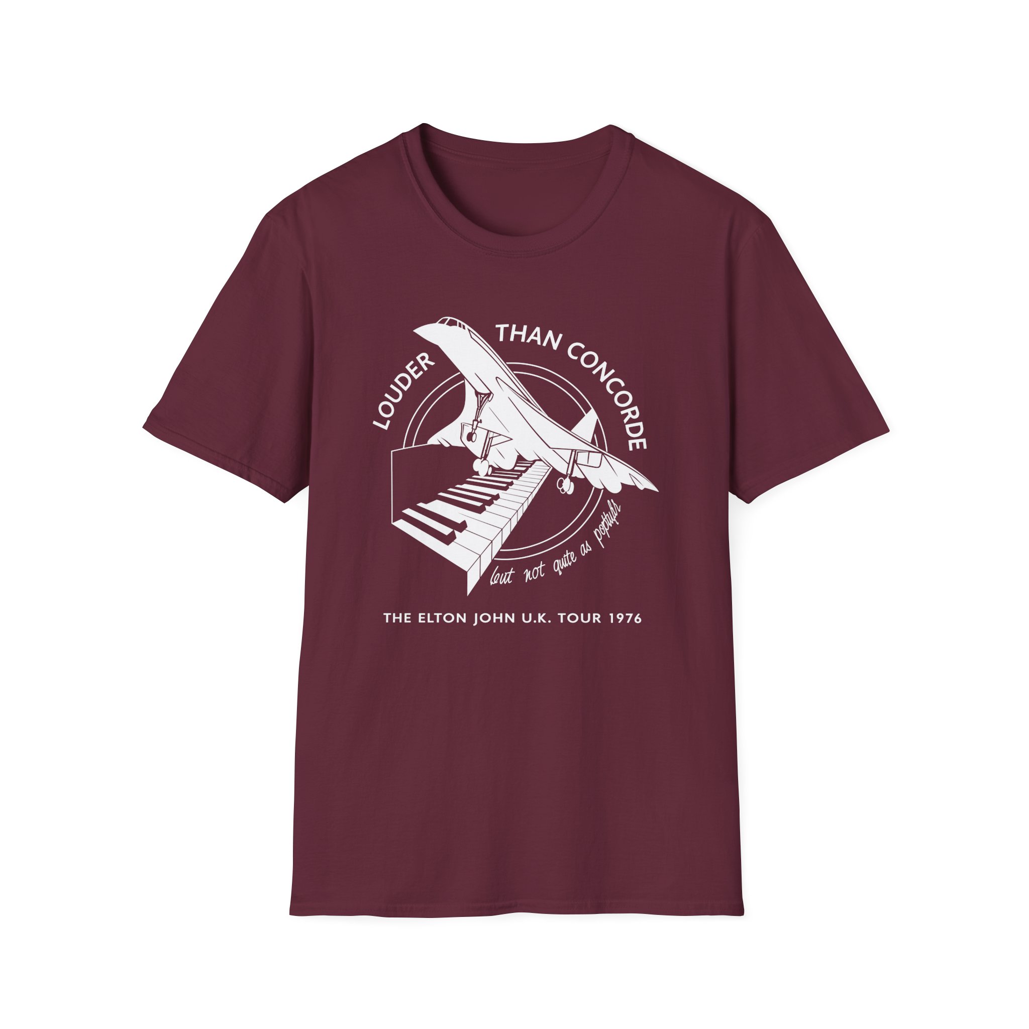 Ej Farewell Vintage Louder Than Concorde Unisex Softstyle T-Shirt - Image 3