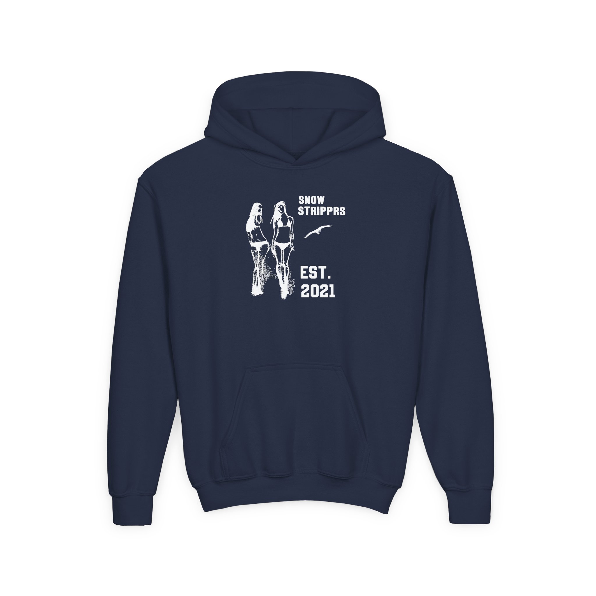 Youth Snow Strippers Heavy Blend Hooded Sweatshirt - Image 3