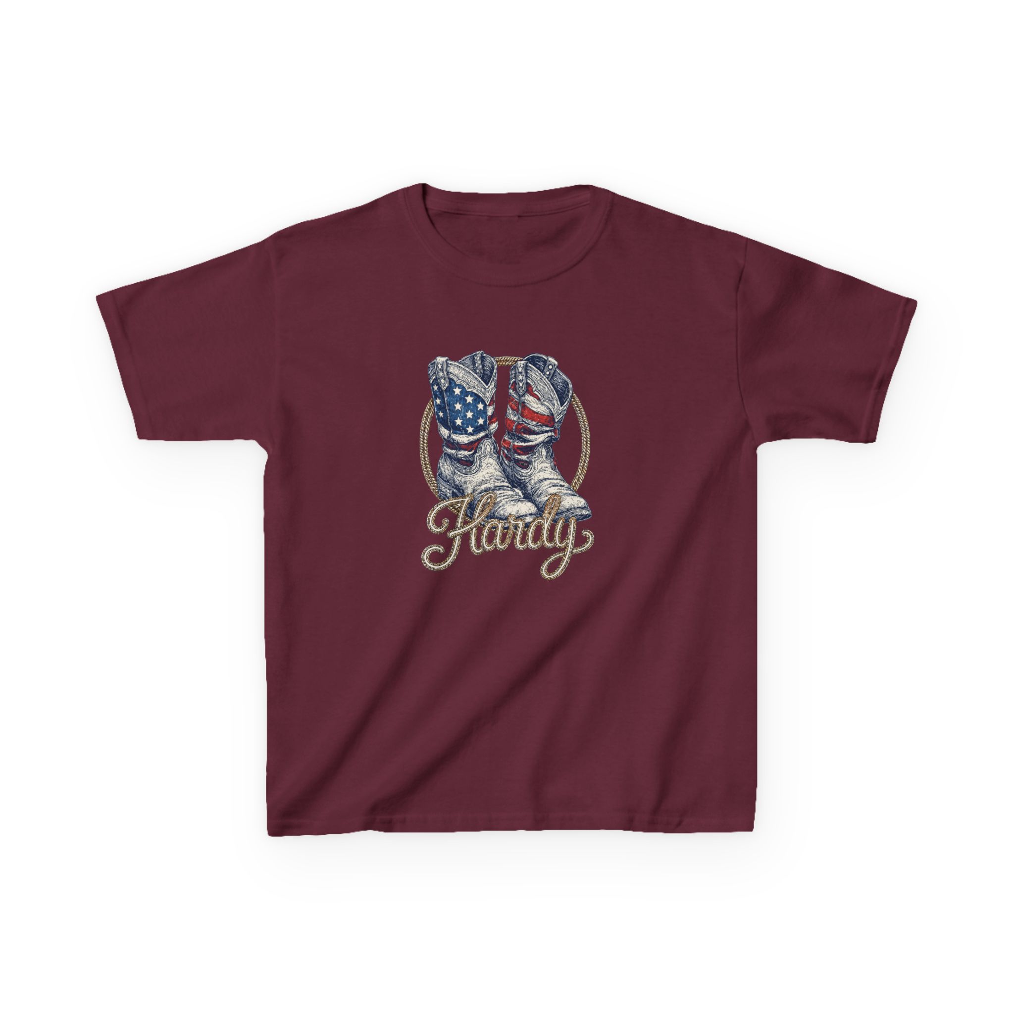 Hd Boots Americana Ringer Kids Heavy Cotton™ Tee - Image 7