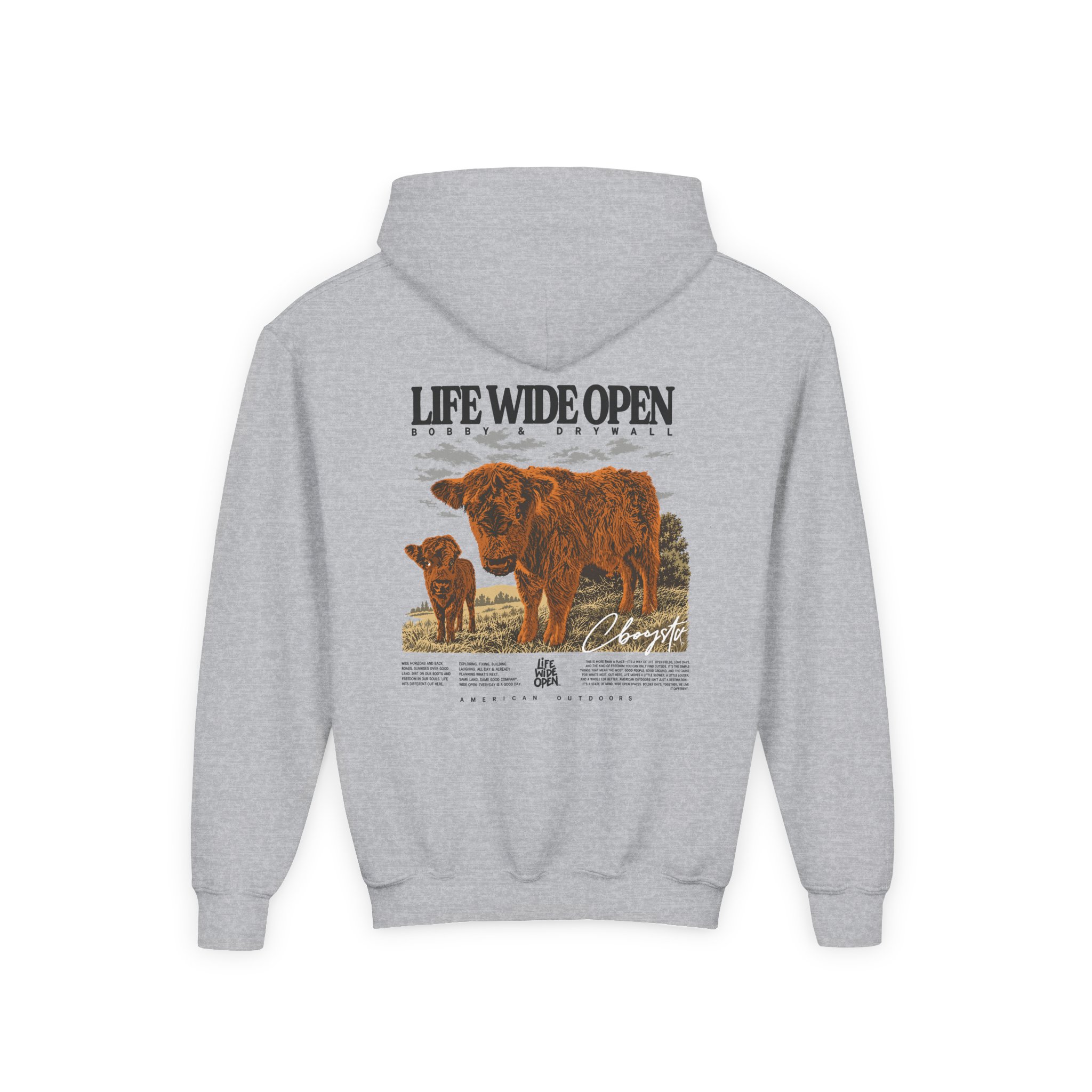 Cboystv Bobby Drywall Youth Heavy Blend Hooded Sweatshirt - Image 4