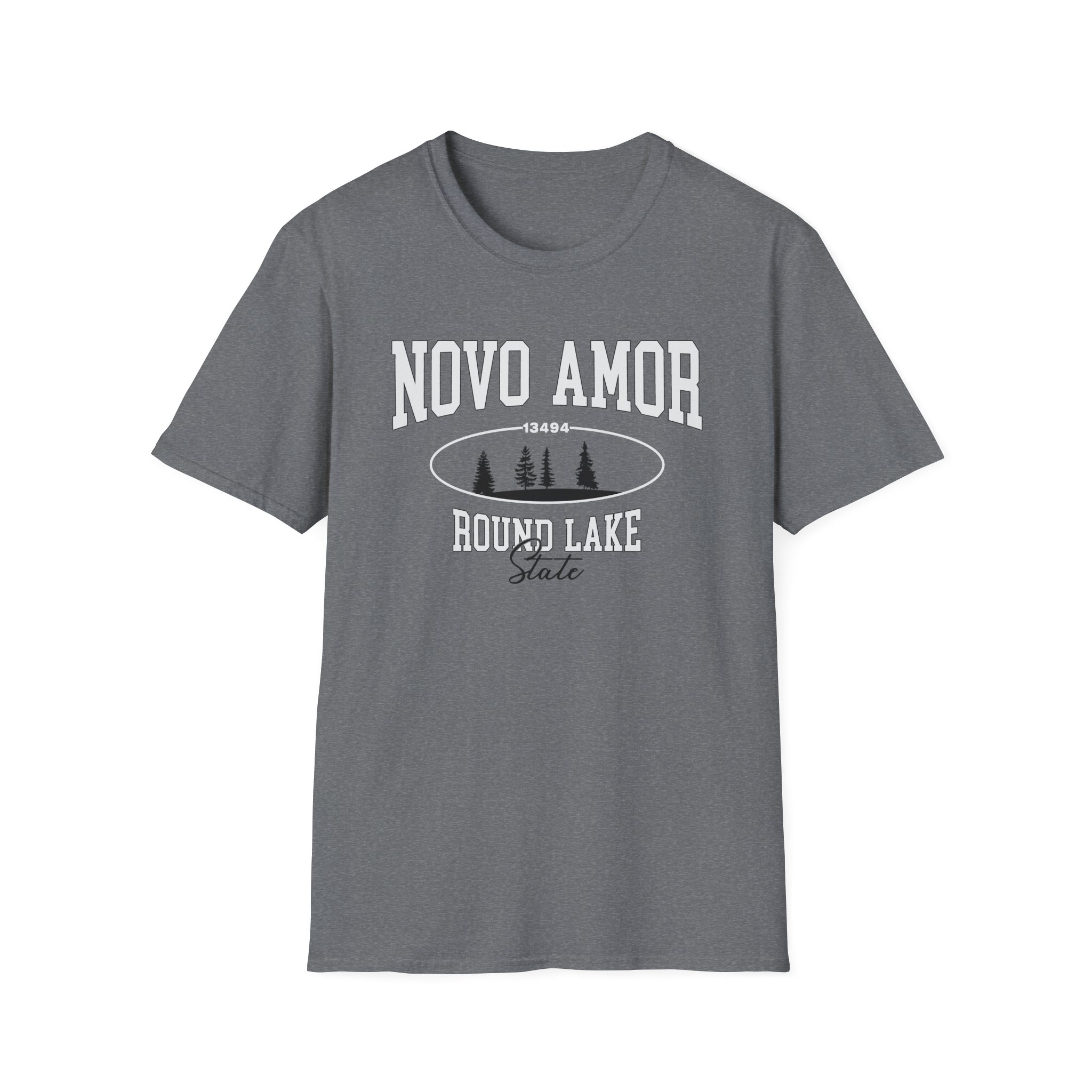 Novo Amor Round Lake State Unisex Softstyle T-shirt - Image 7