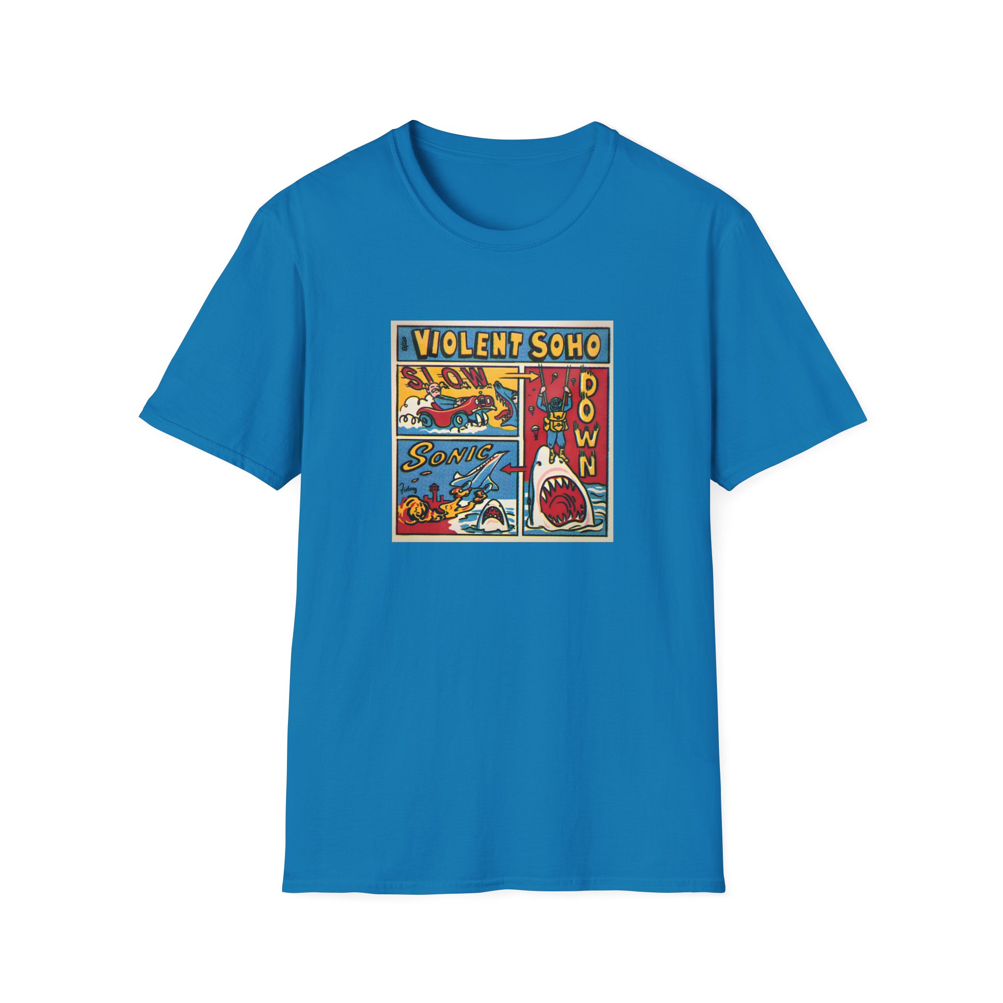 Violent Soho Slow Down Sonic Unisex Softstyle T-Shirt - Image 15