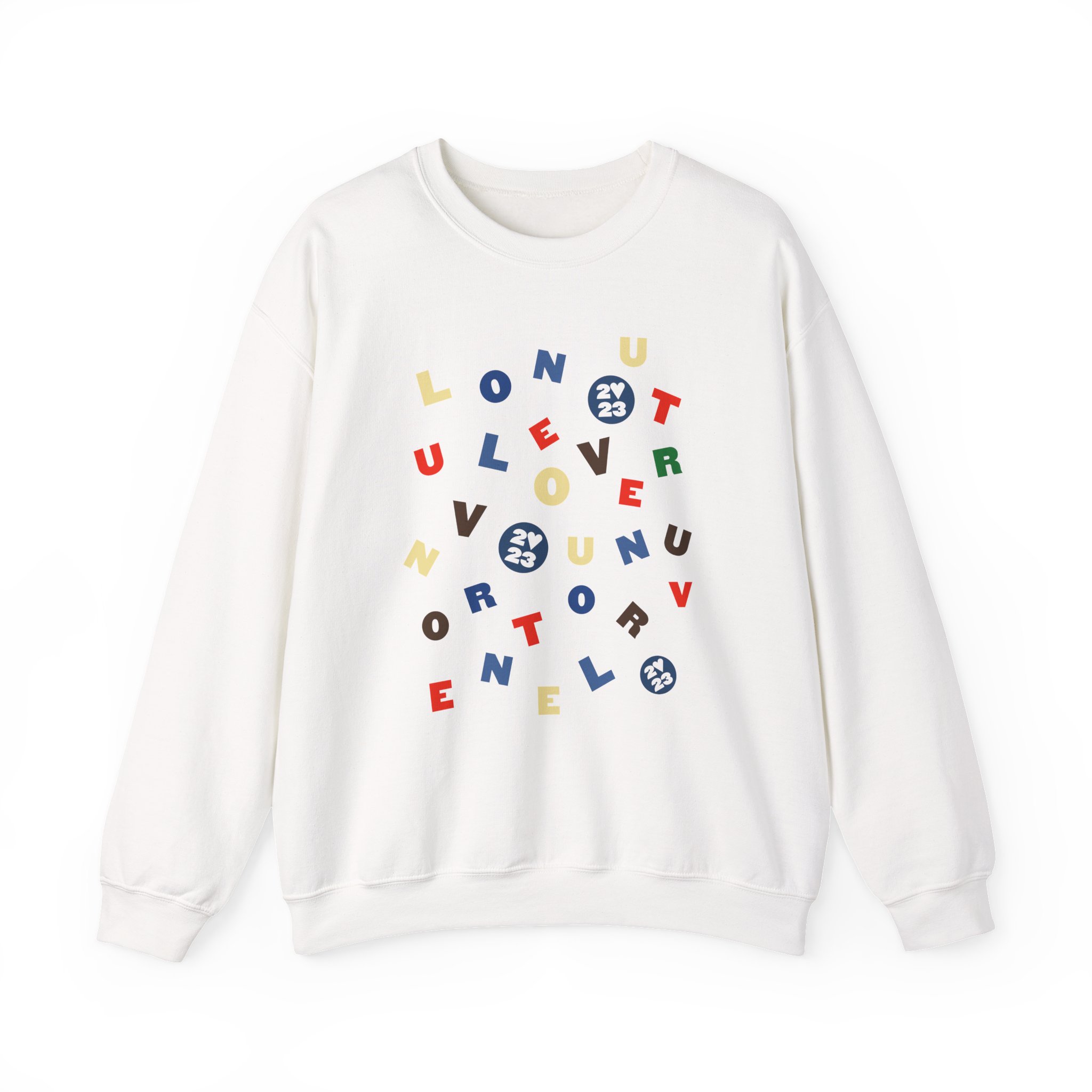 Love on Tour Letras Unisex Heavy Blend™ Crewneck Sweatshirt