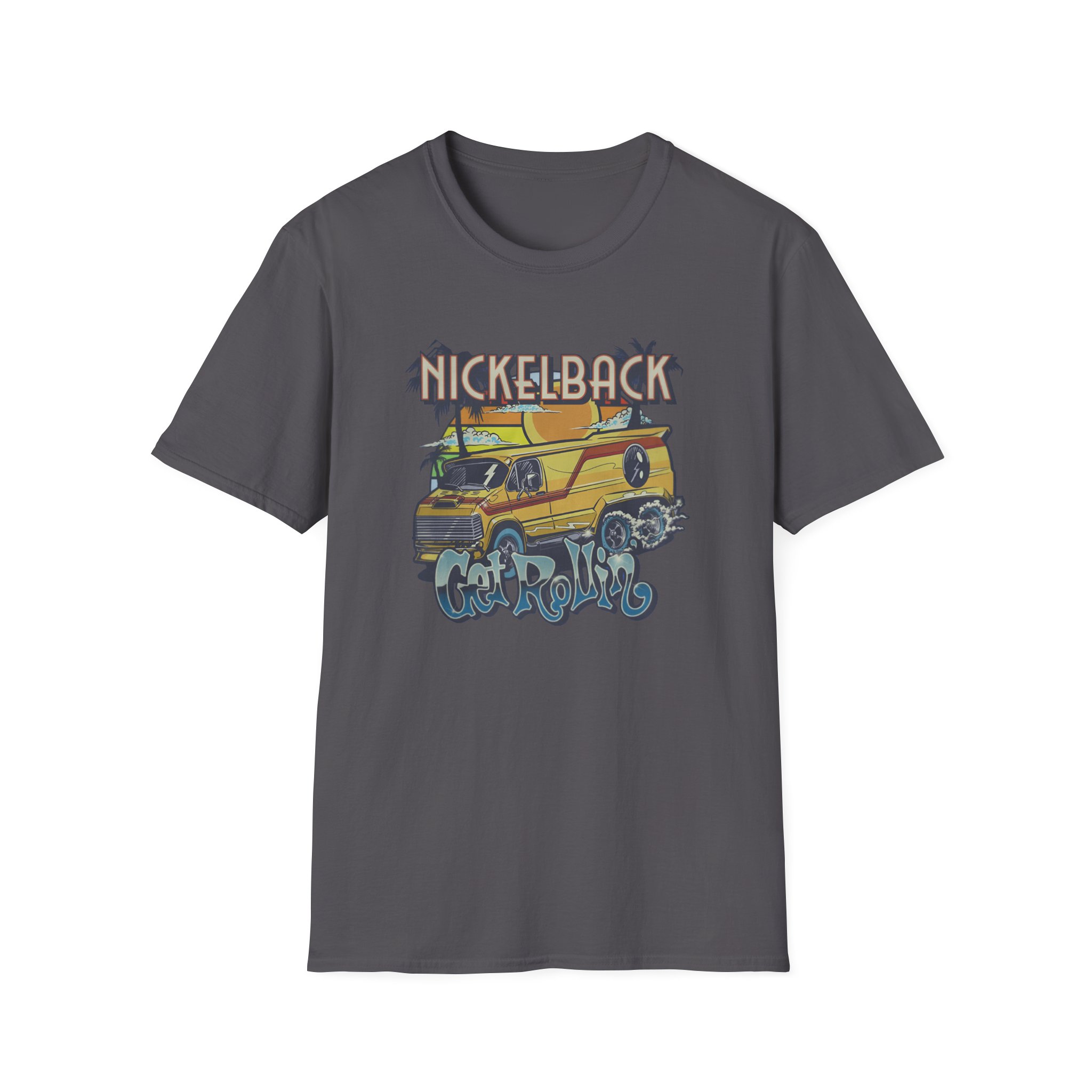 Nickelback Get Rollin Cover Unisex Softstyle T-Shirt - Image 5