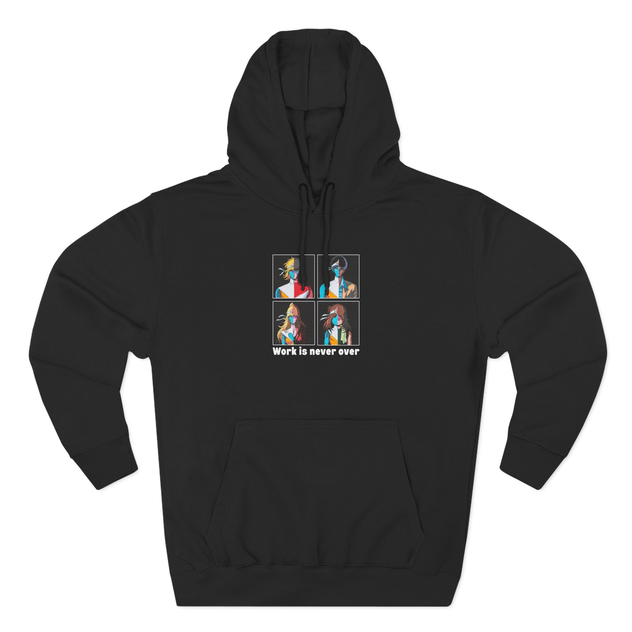 Daft Punk Work is never over Three-Panel Fleece Hoodie