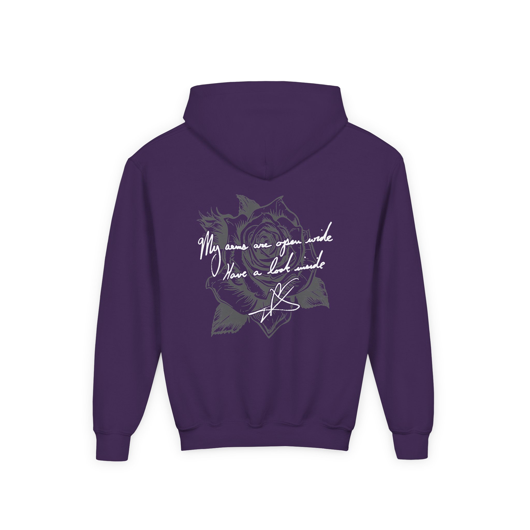 Blue October the Answers Youth Heavy Blend Hooded Sweatshirt - Image 6